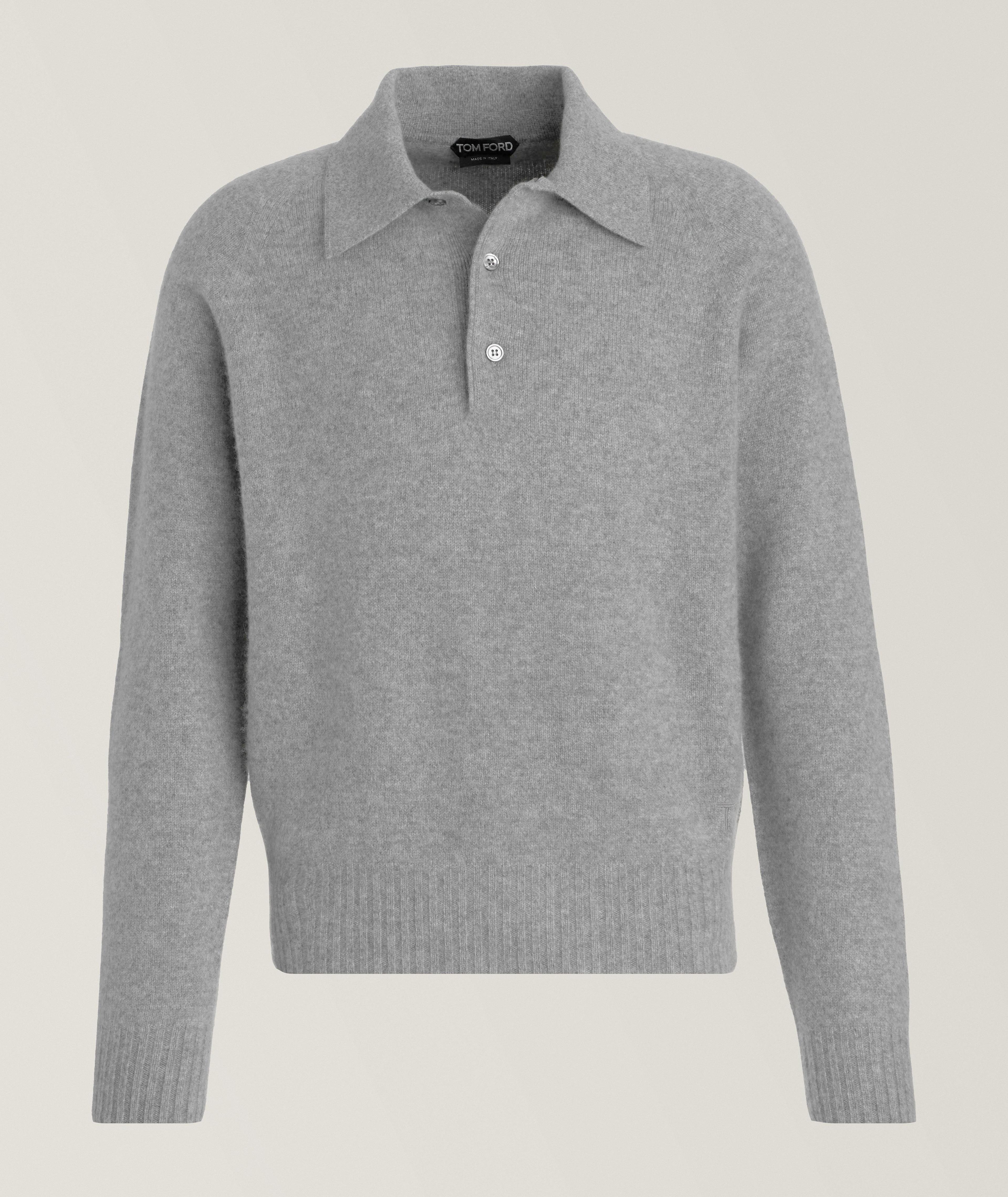 Seamless Cashmere Knit Polo image 0