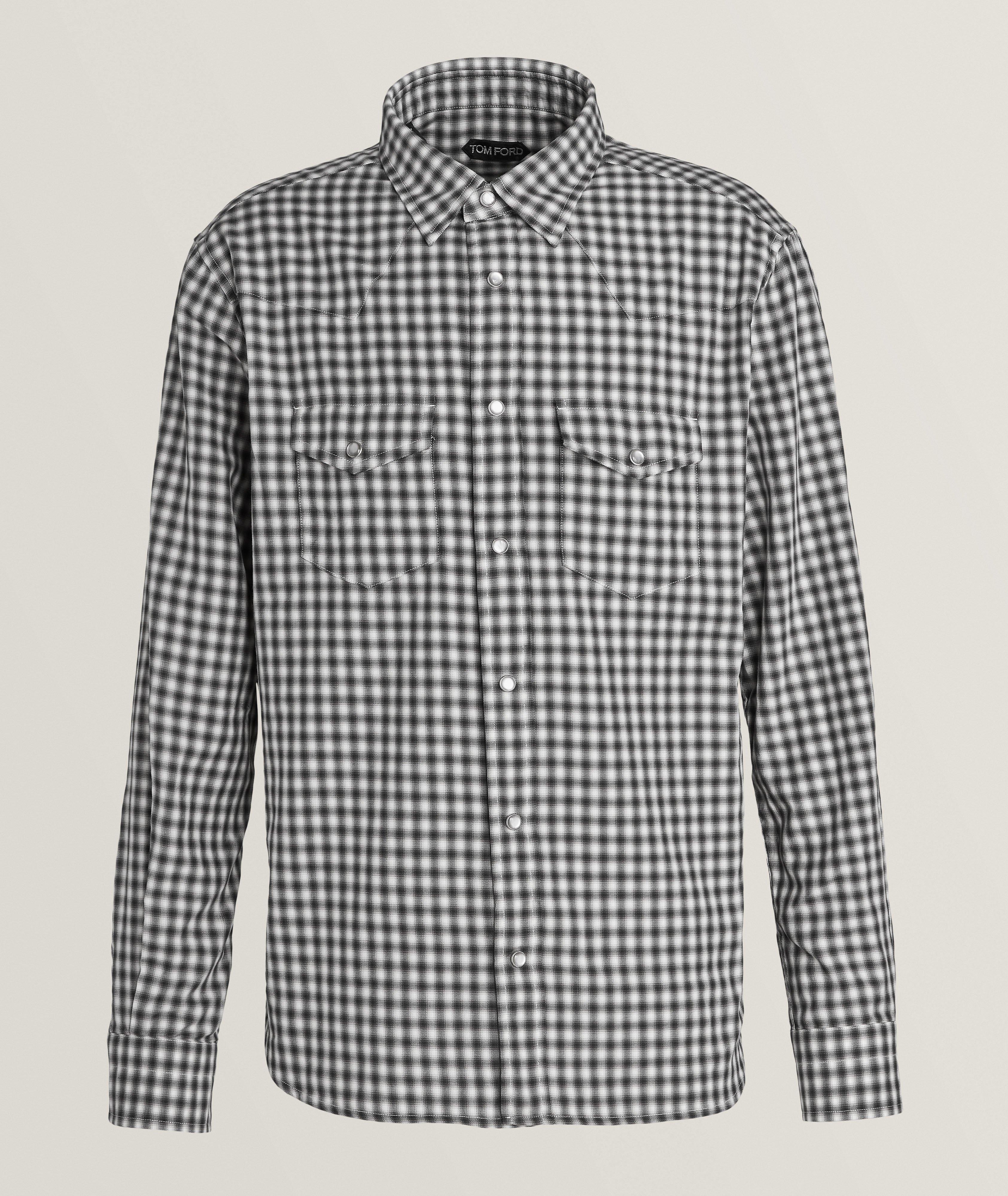 Gingham Cotton Degrade Western Shirt image 0