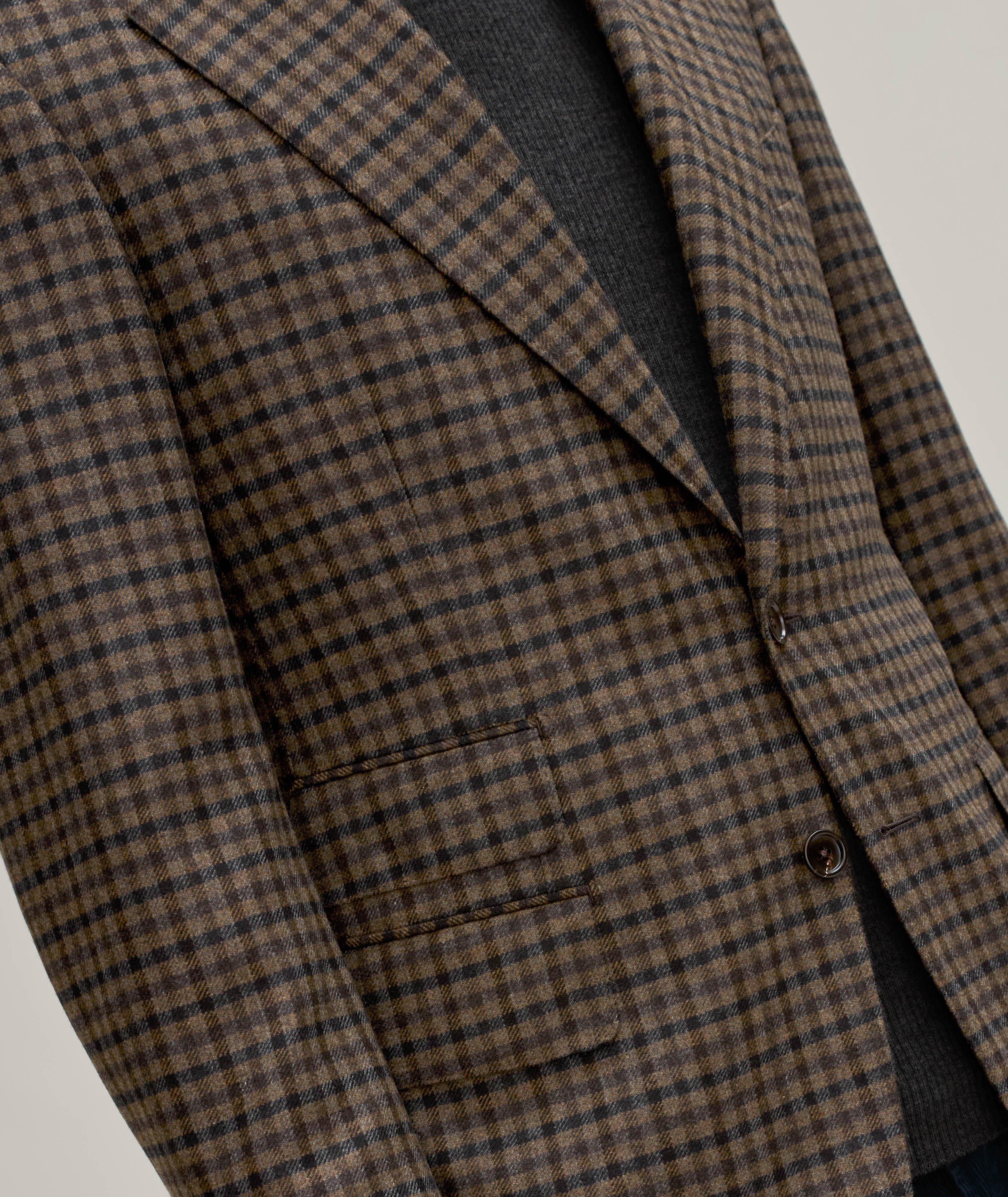 Shelton Damier Wool-Cashmere Sport Jacket image 3