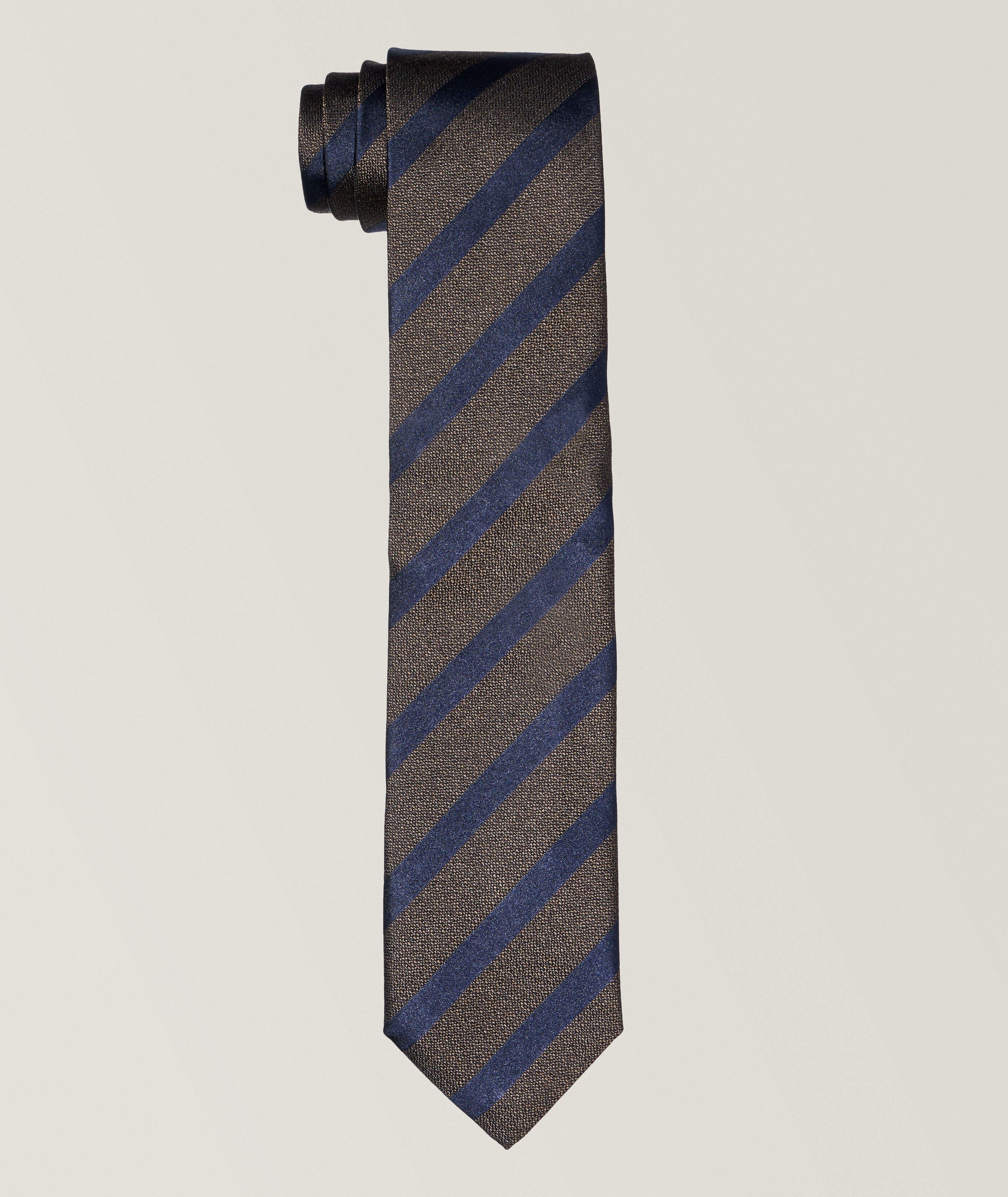 Striped Silk Tie  image 0