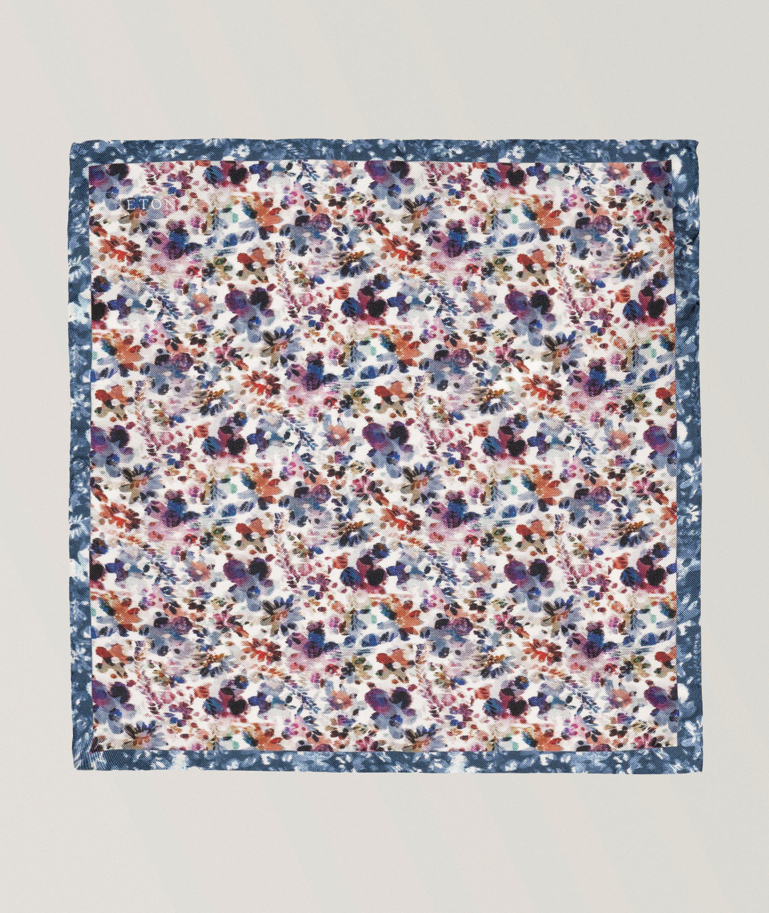 MULTI FLORAL SILK POCKET SQUARE image 1