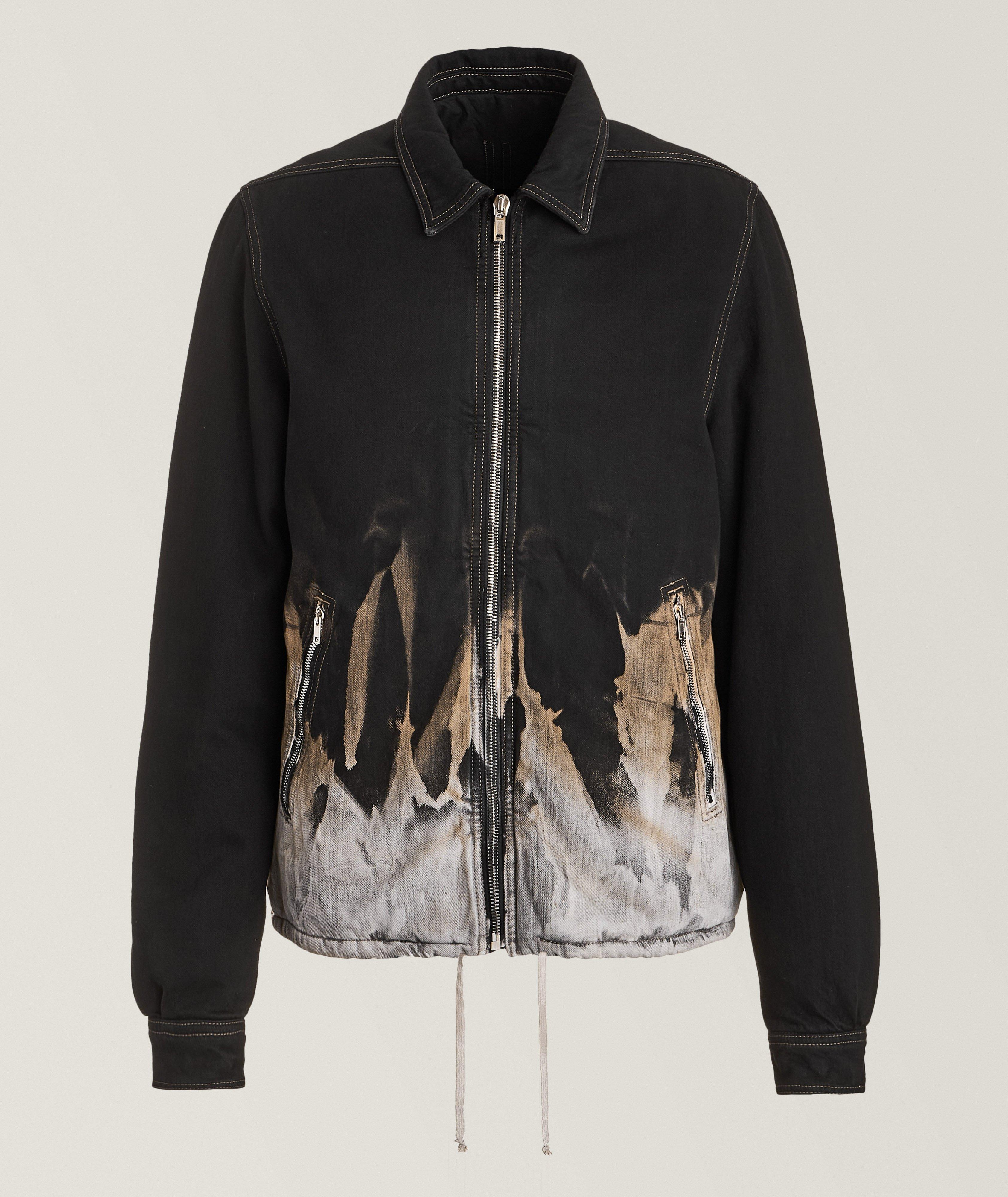 Bleached Flame Denim Jacket  image 0