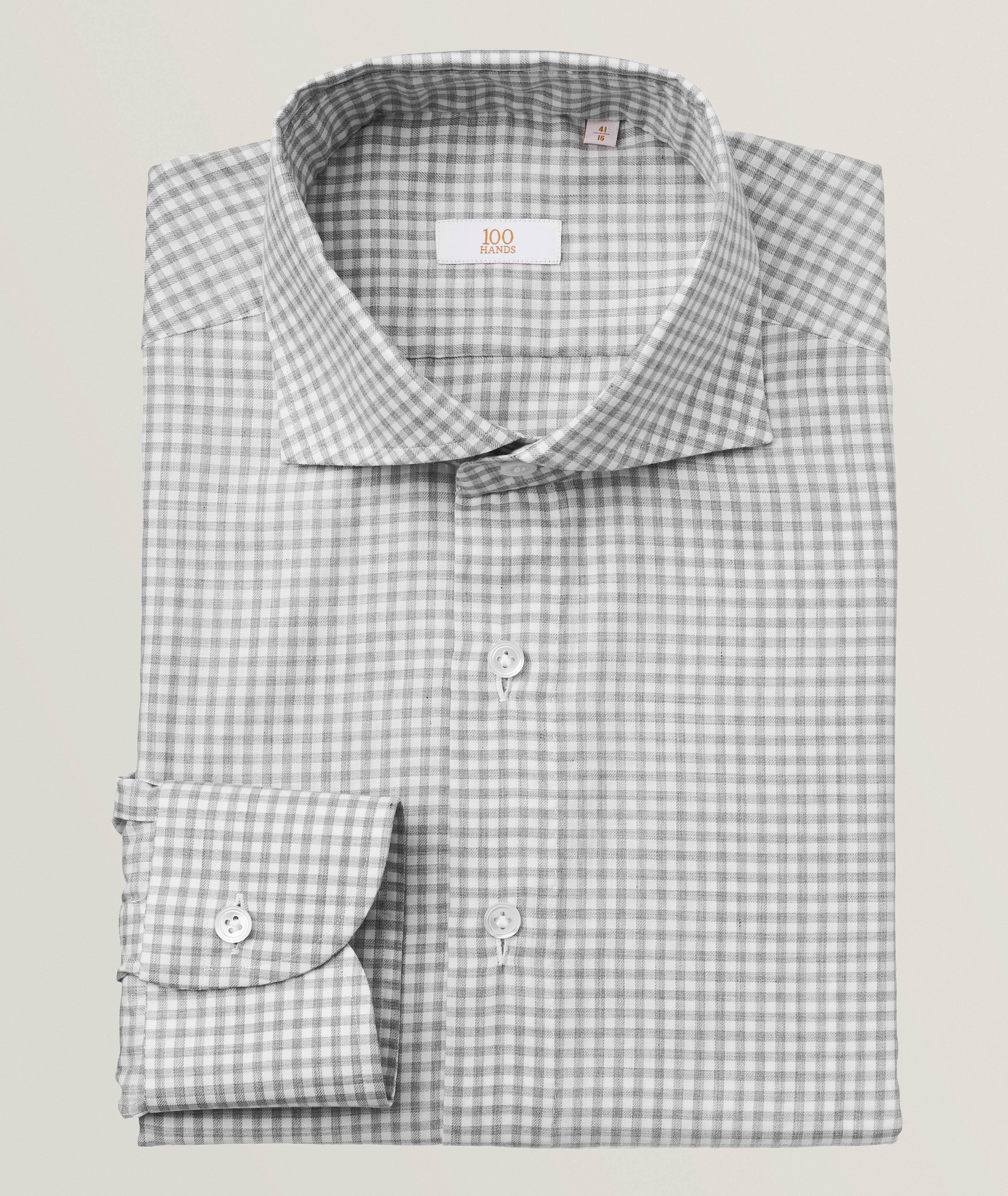 Chemise habillée en coton à carreaux vichy image 0