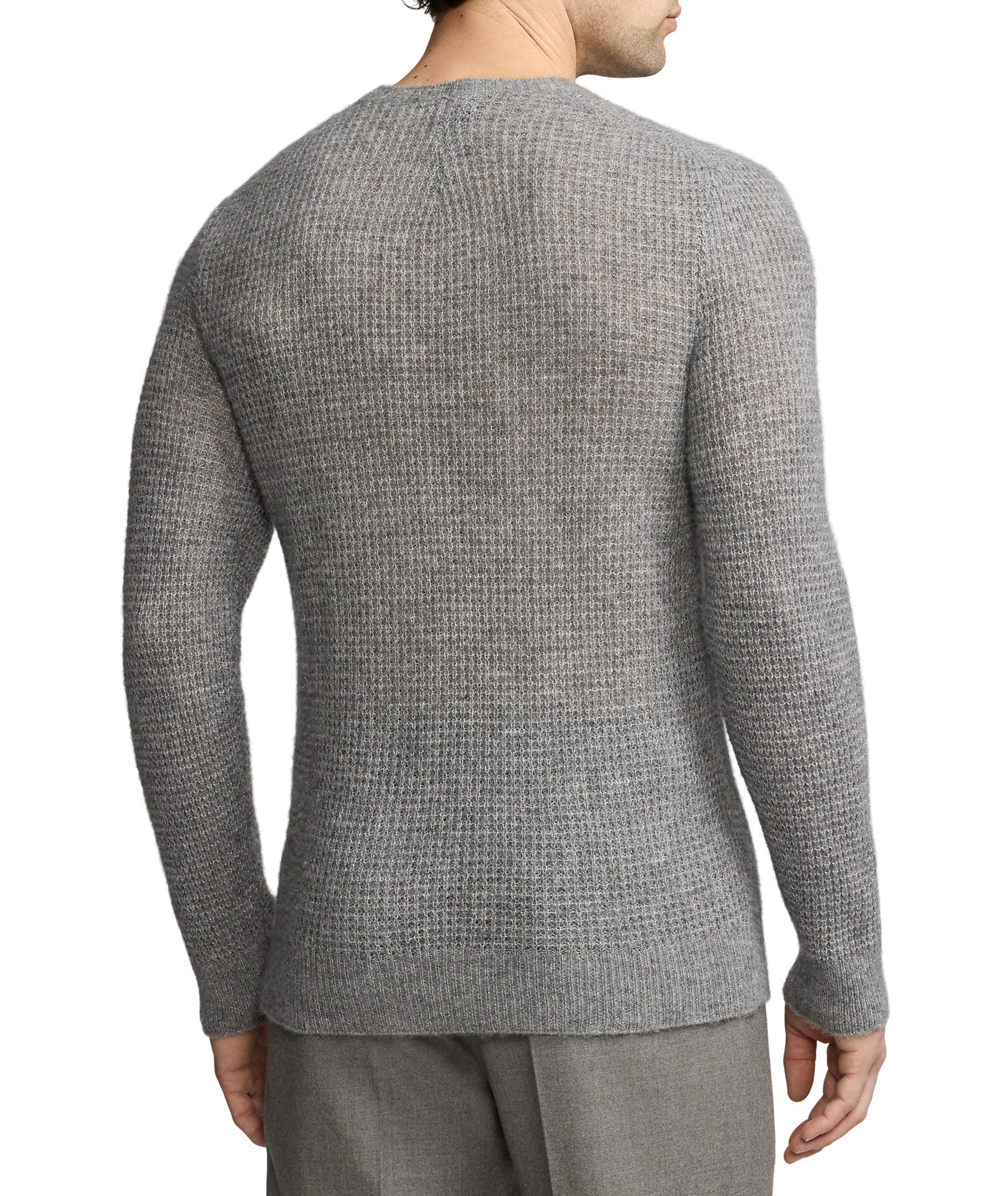 Waffle-Knit Crewneck Thermal T-Shirt image 2