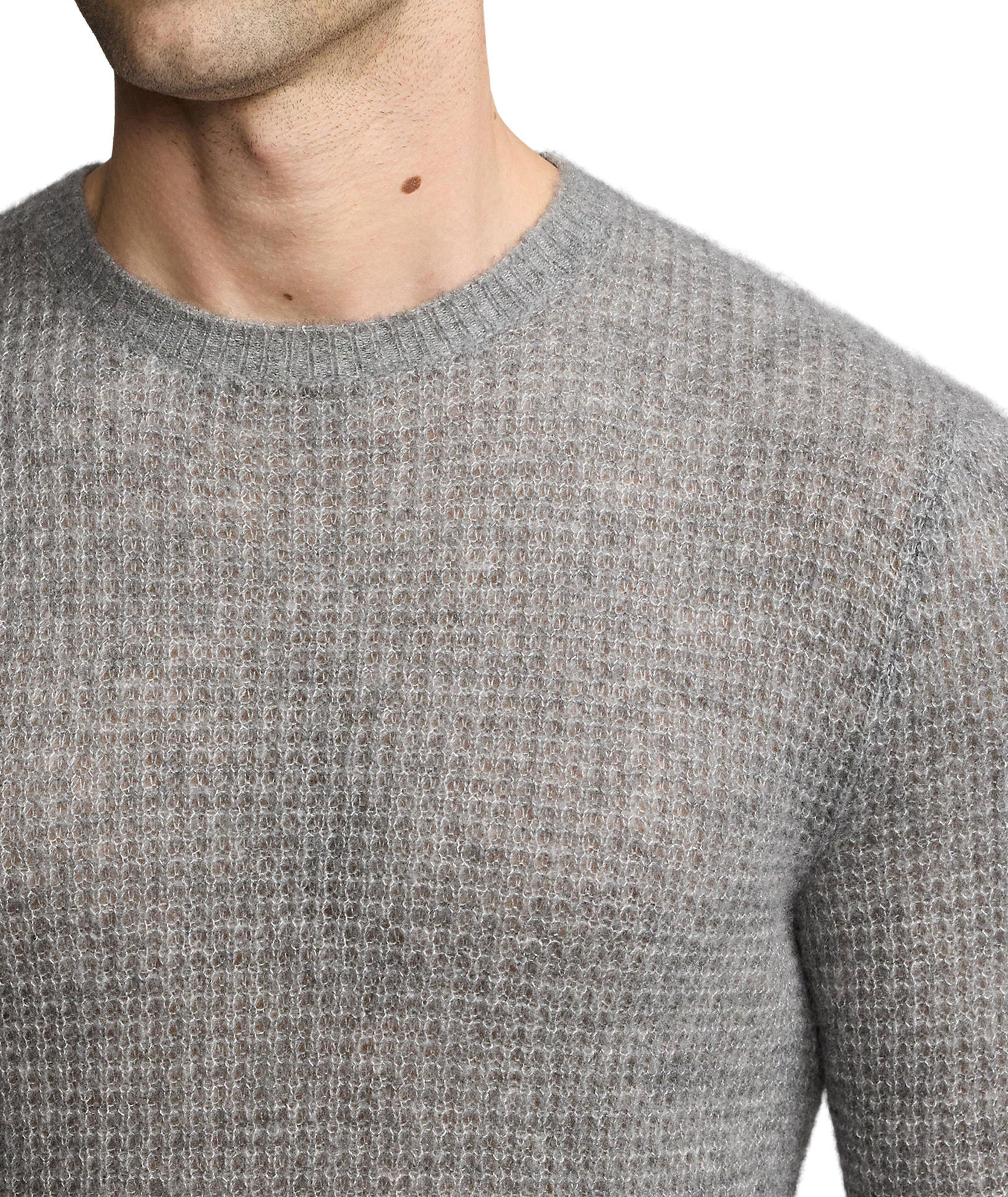 Waffle-Knit Crewneck Thermal T-Shirt image 3