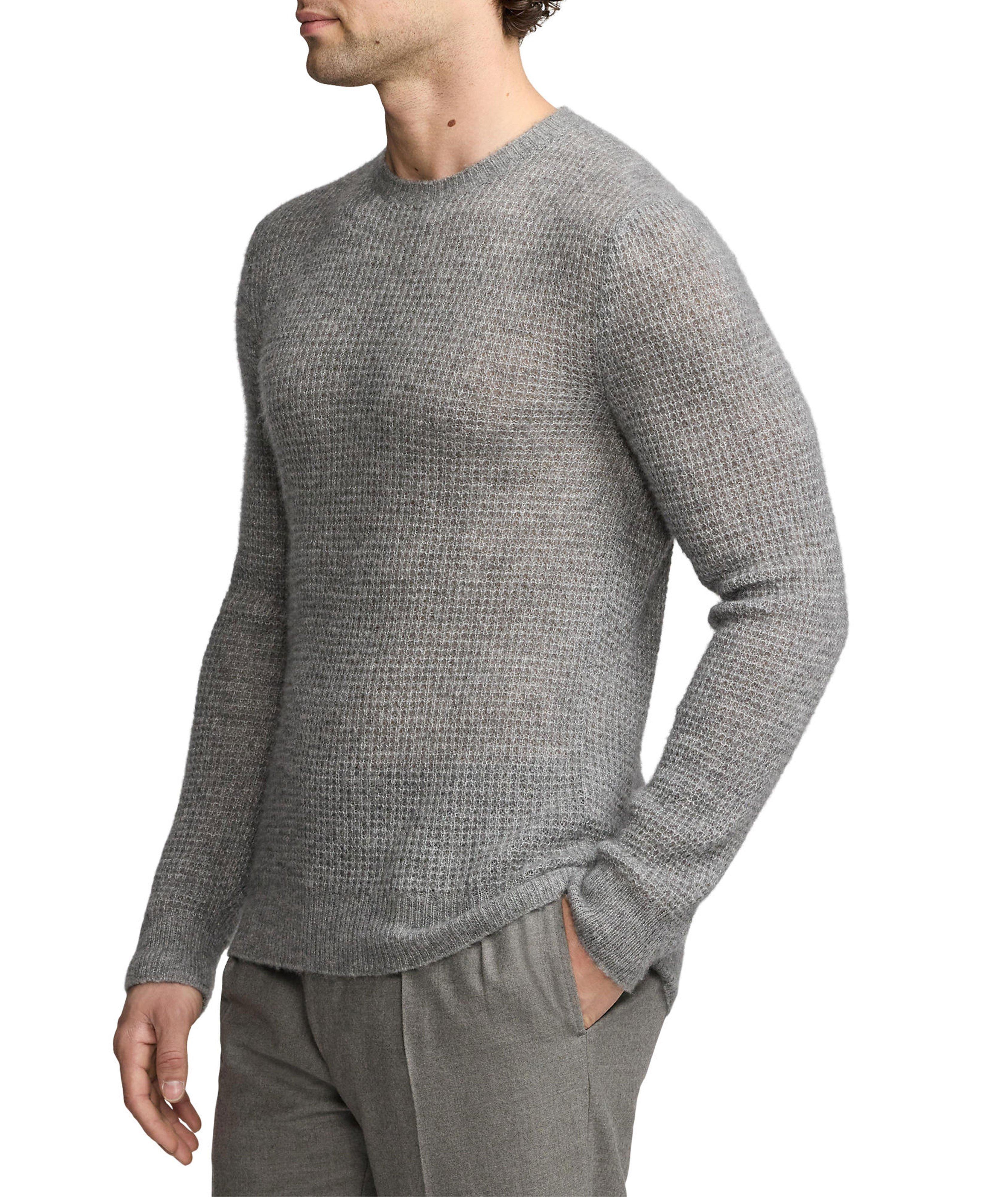 Waffle-Knit Crewneck Thermal T-Shirt image 4