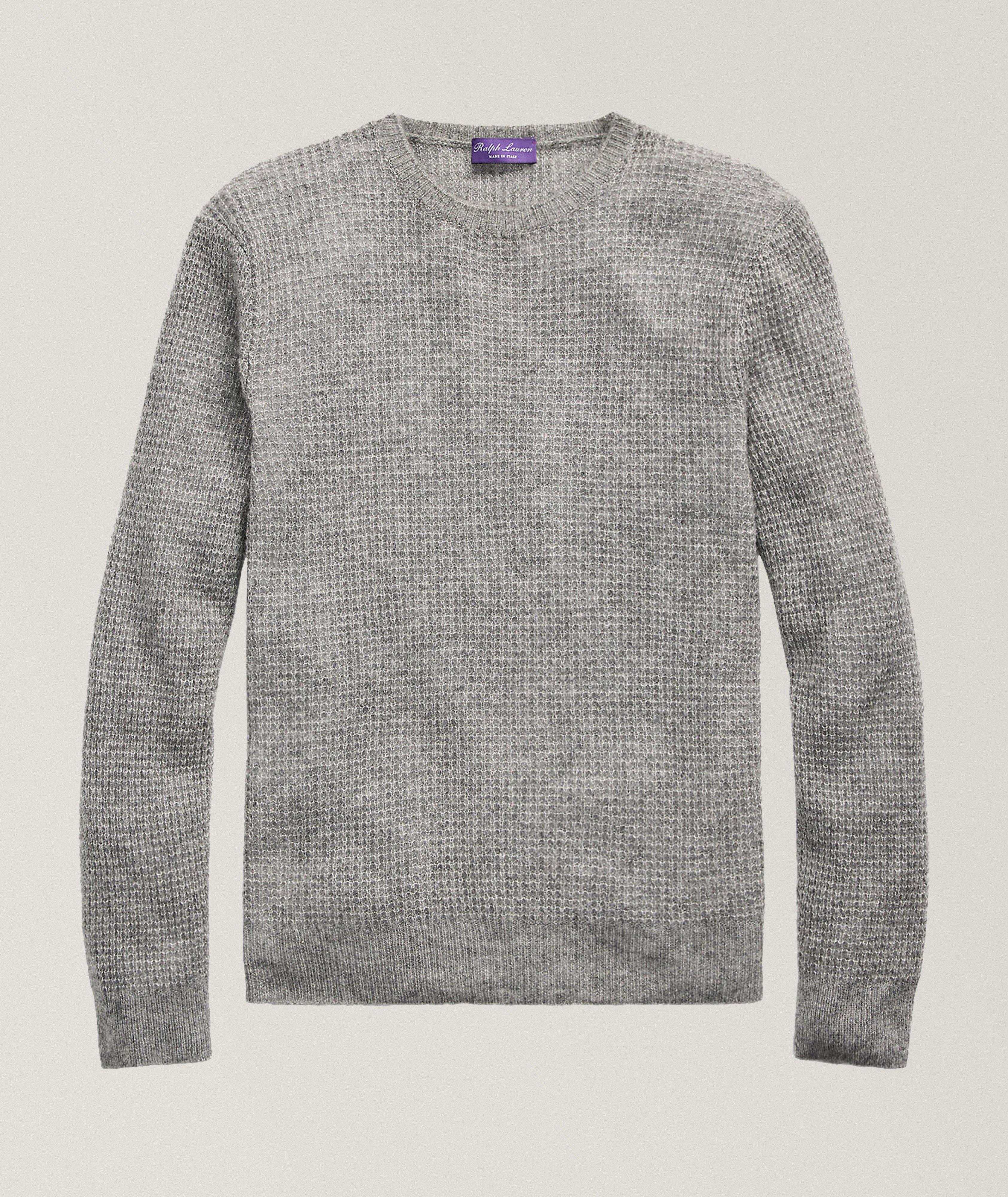 Waffle-Knit Crewneck Thermal T-Shirt image 0