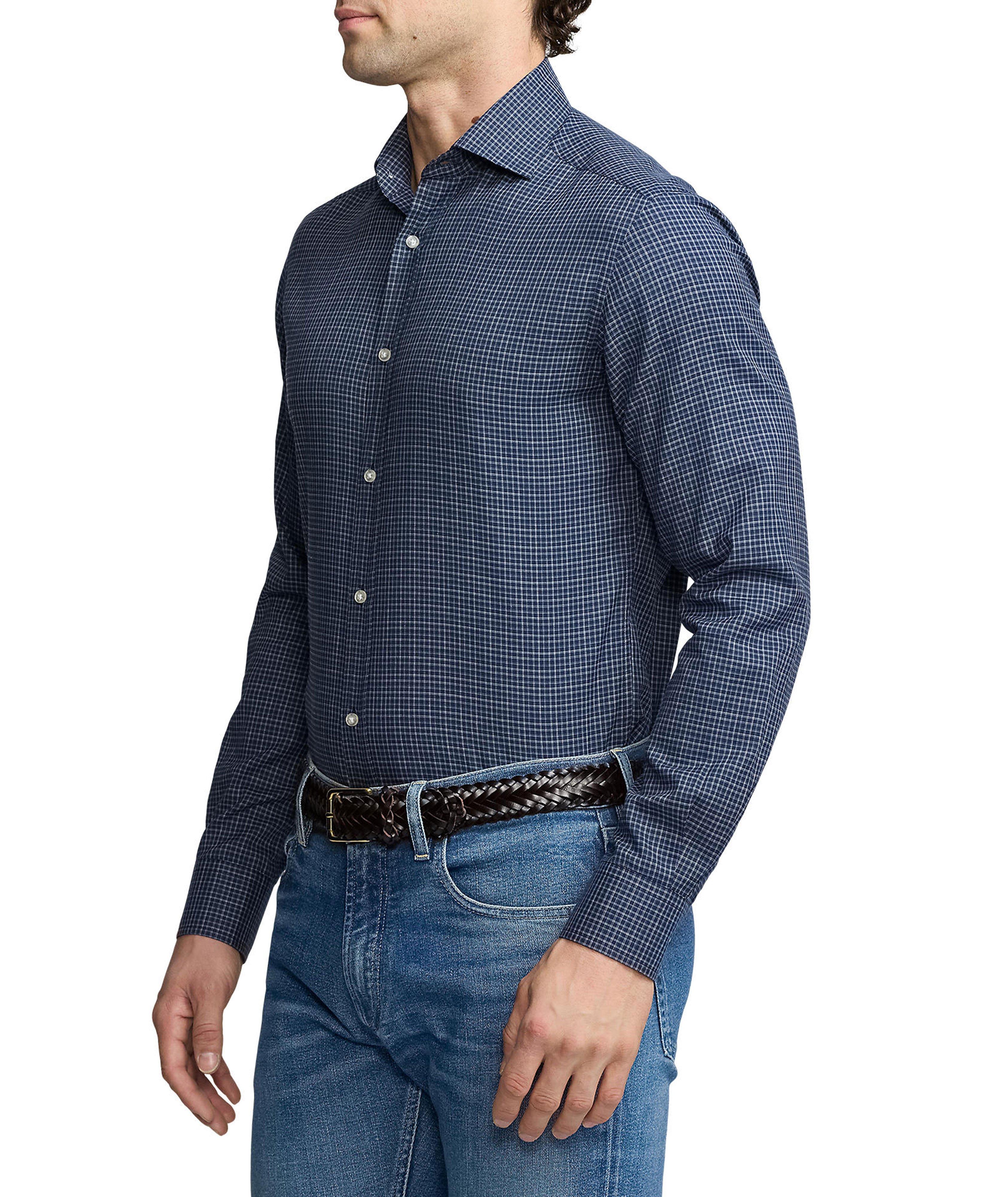 Cotton Shadow Plaid Casual Shirt image 4