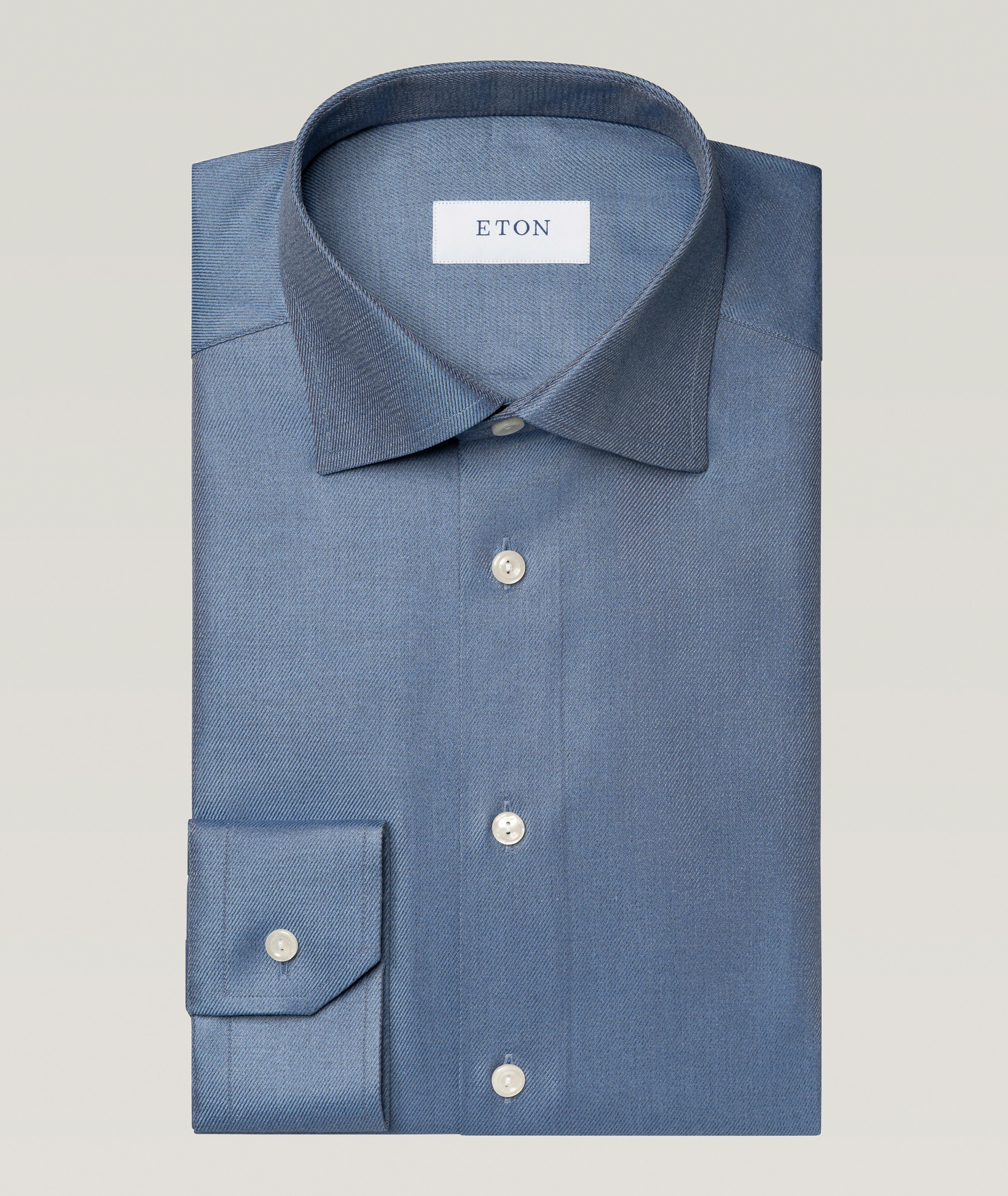 Slim-Fit Mélange Cotton-Blend Dress Shirt image 0