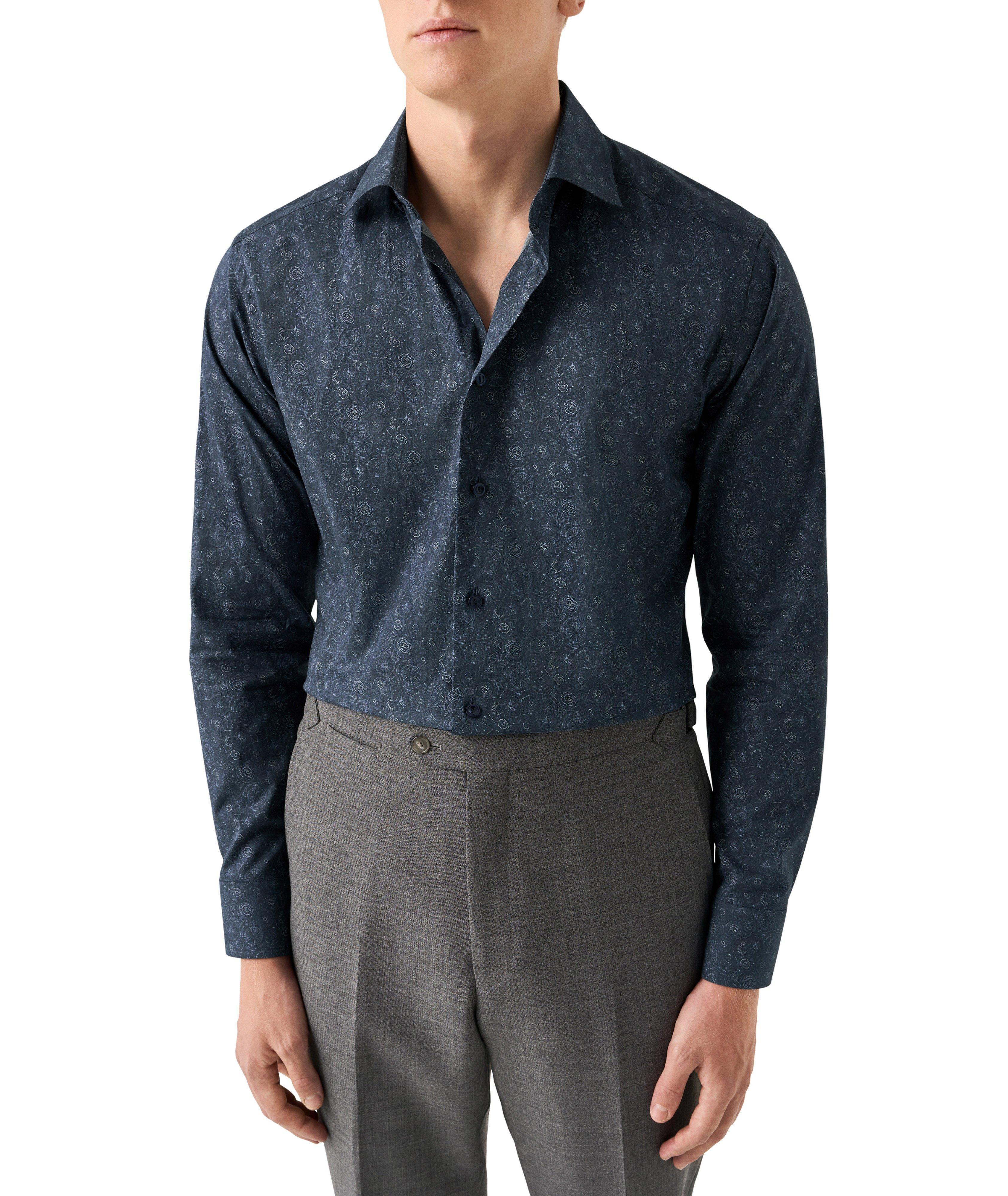 Contemporary-Fit Motif Twill Dress Shirt image 1