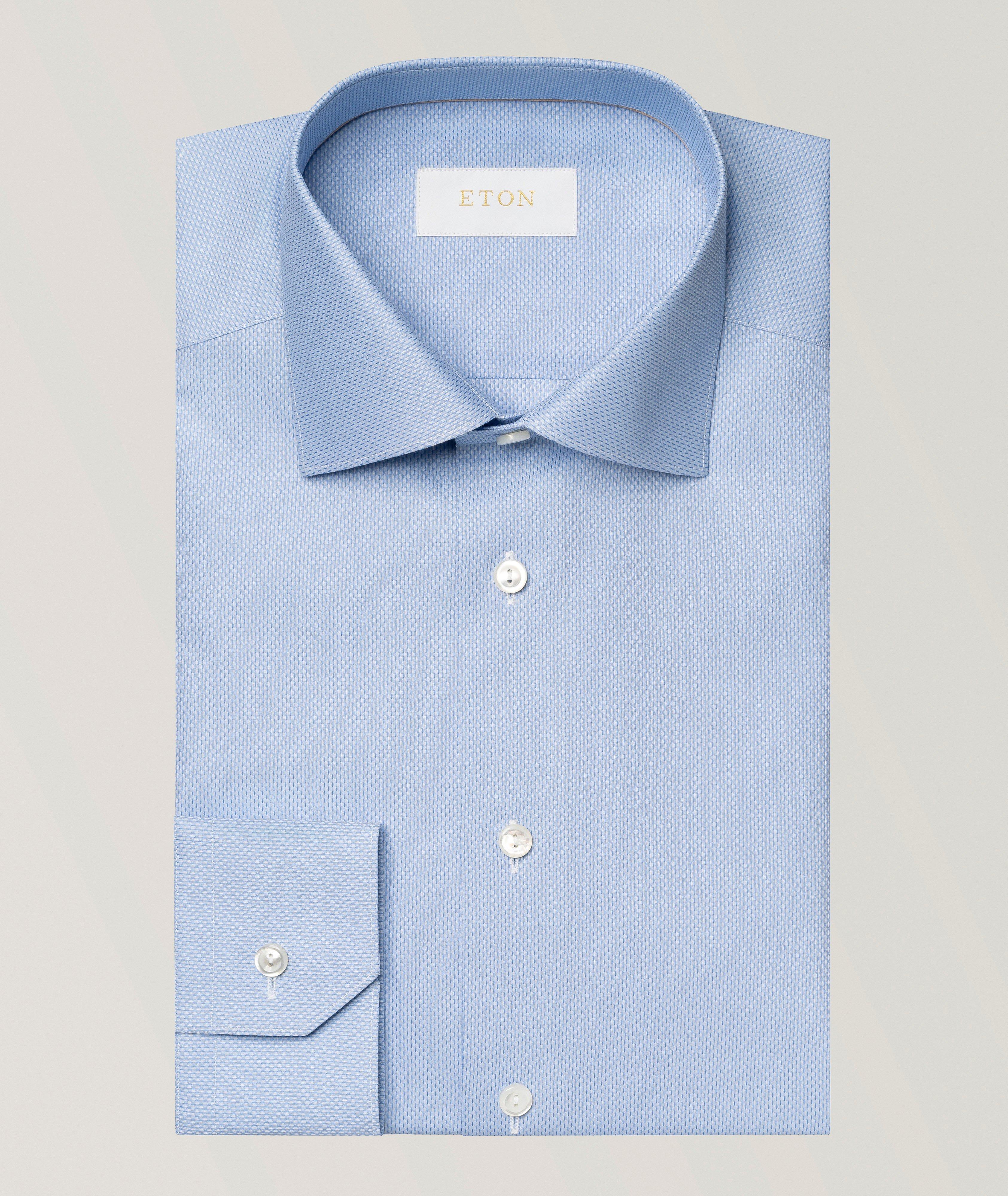 ELEVATED LIGHT BLUE SEMI SOLID PIQUE SHIRT image 0