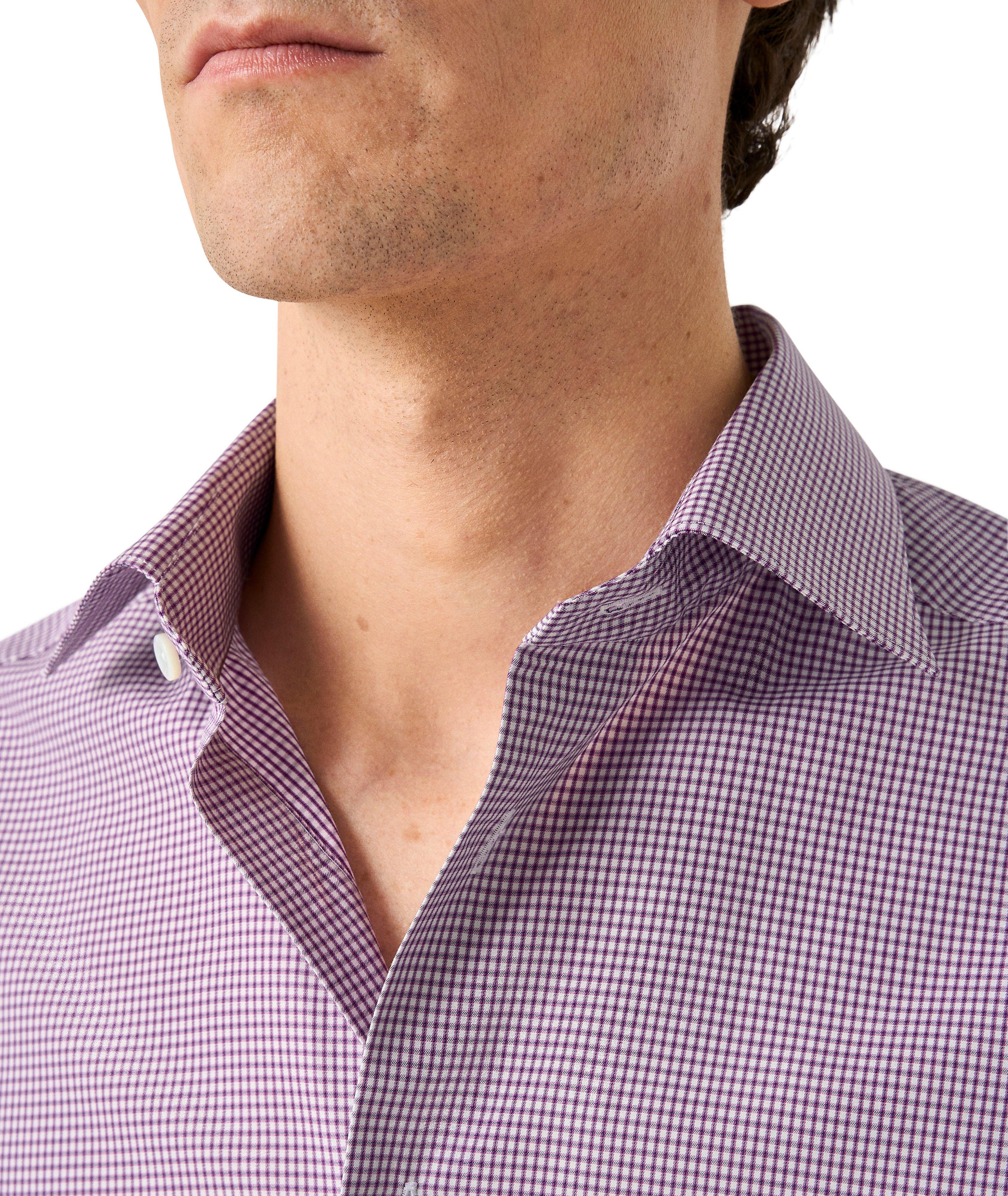 Slim-Fit Elevated 3D Check Twill Shirt image 4