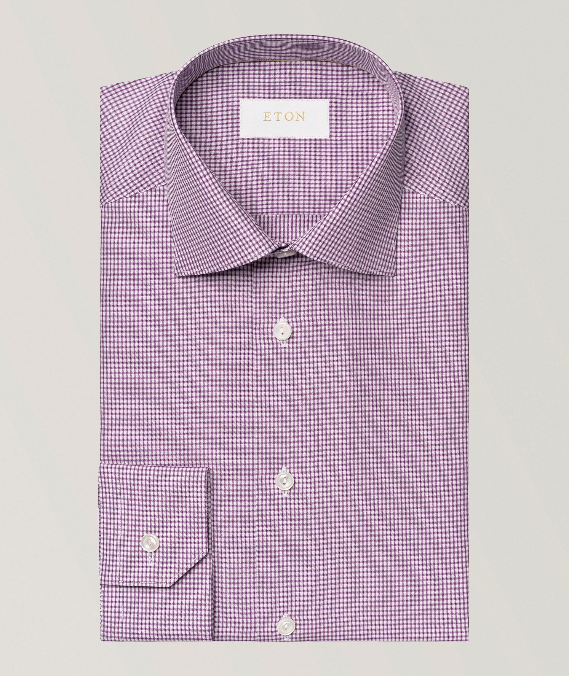 Slim-Fit Elevated 3D Check Twill Shirt image 0