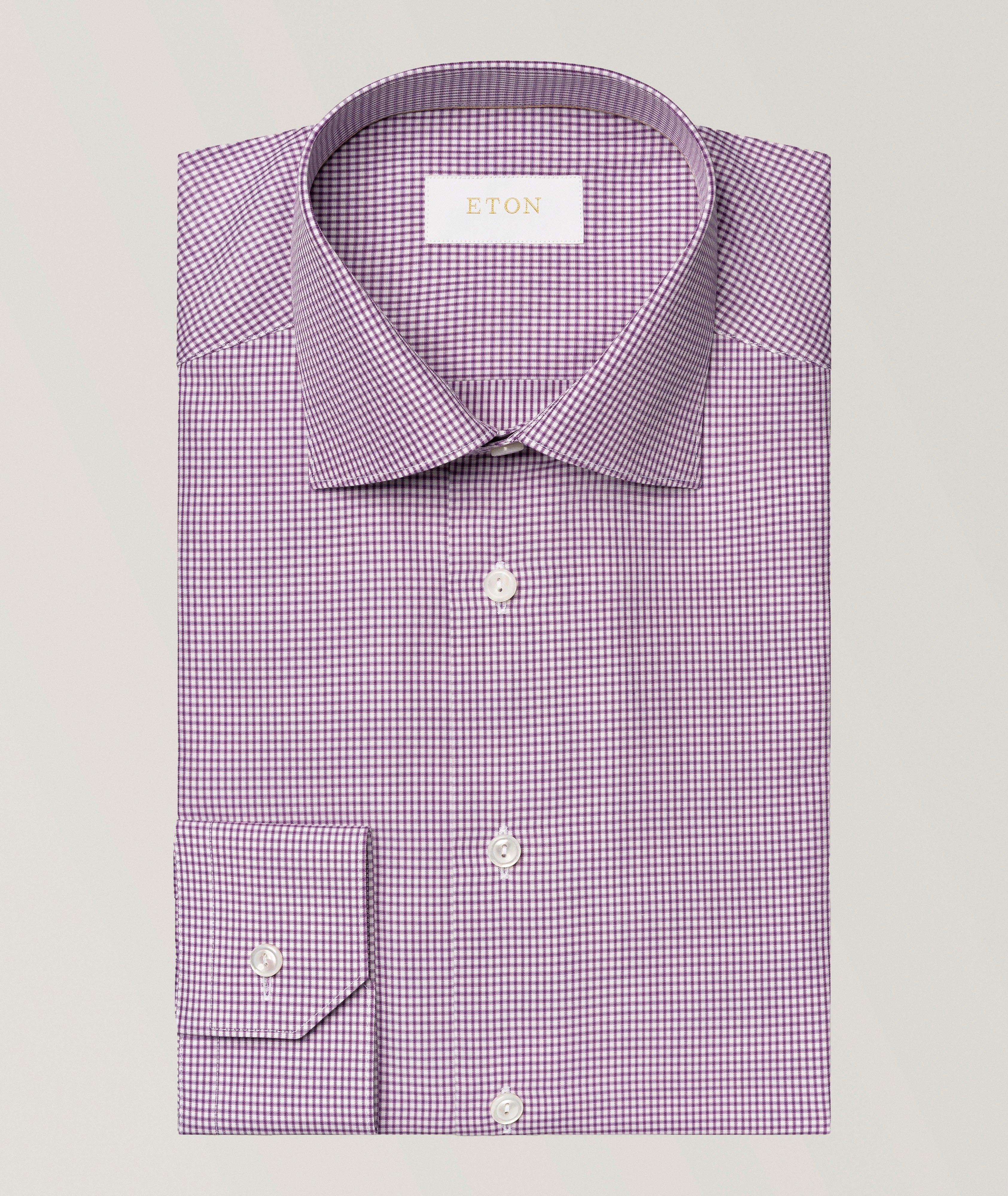 Slim-Fit Elevated 3D Check Twill Shirt image 0