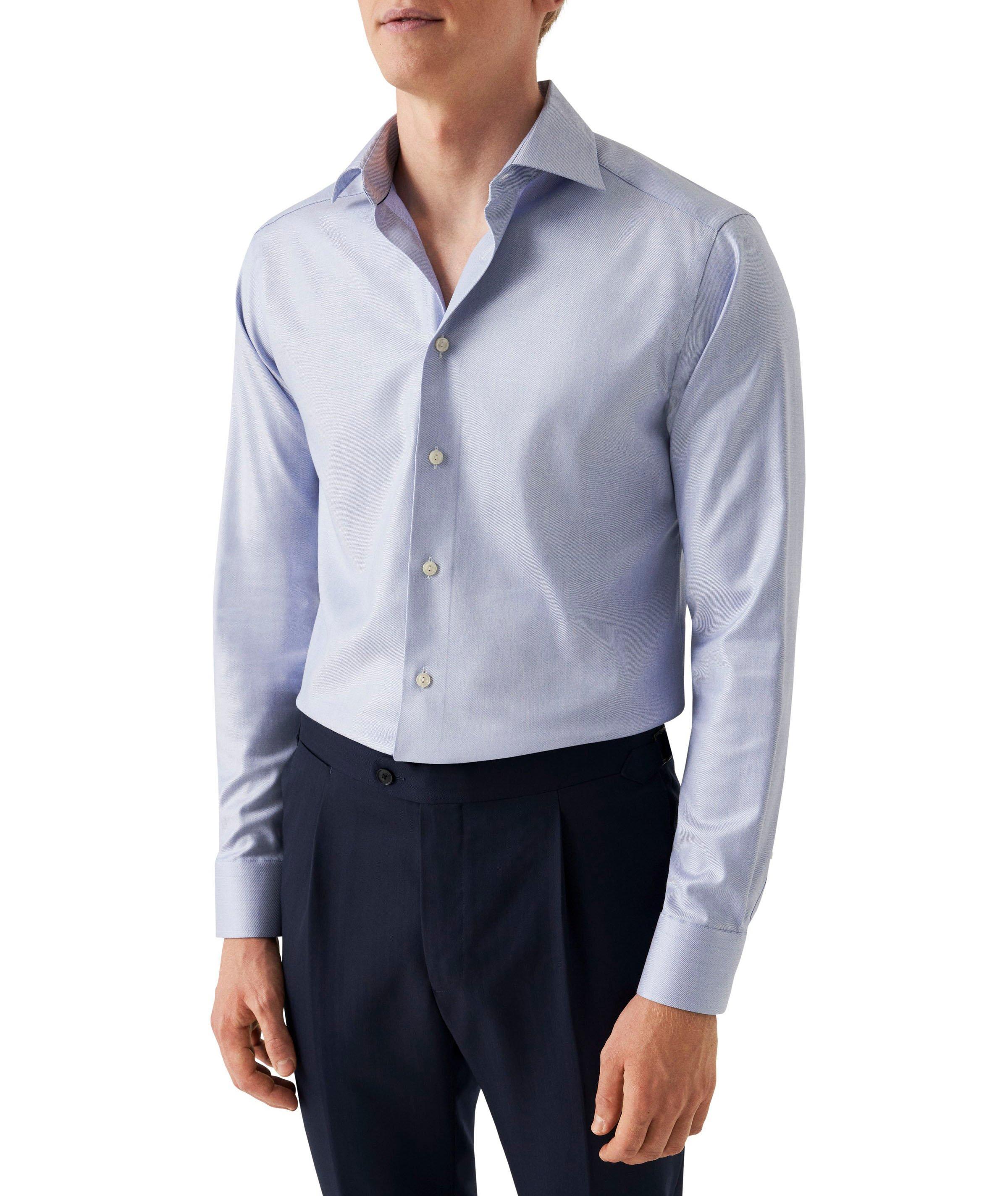 Slim-Fit Mélange Cotton Tencel Lyocell Shirt image 1