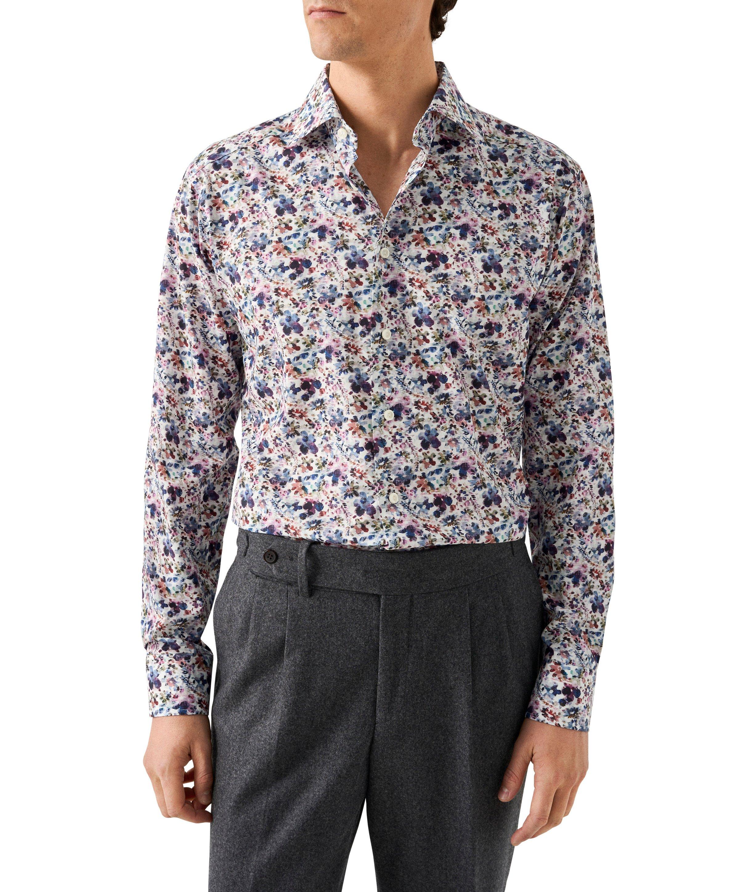 Slim-Fit Multi-Floral Signature Twill Dress Shirt image 1