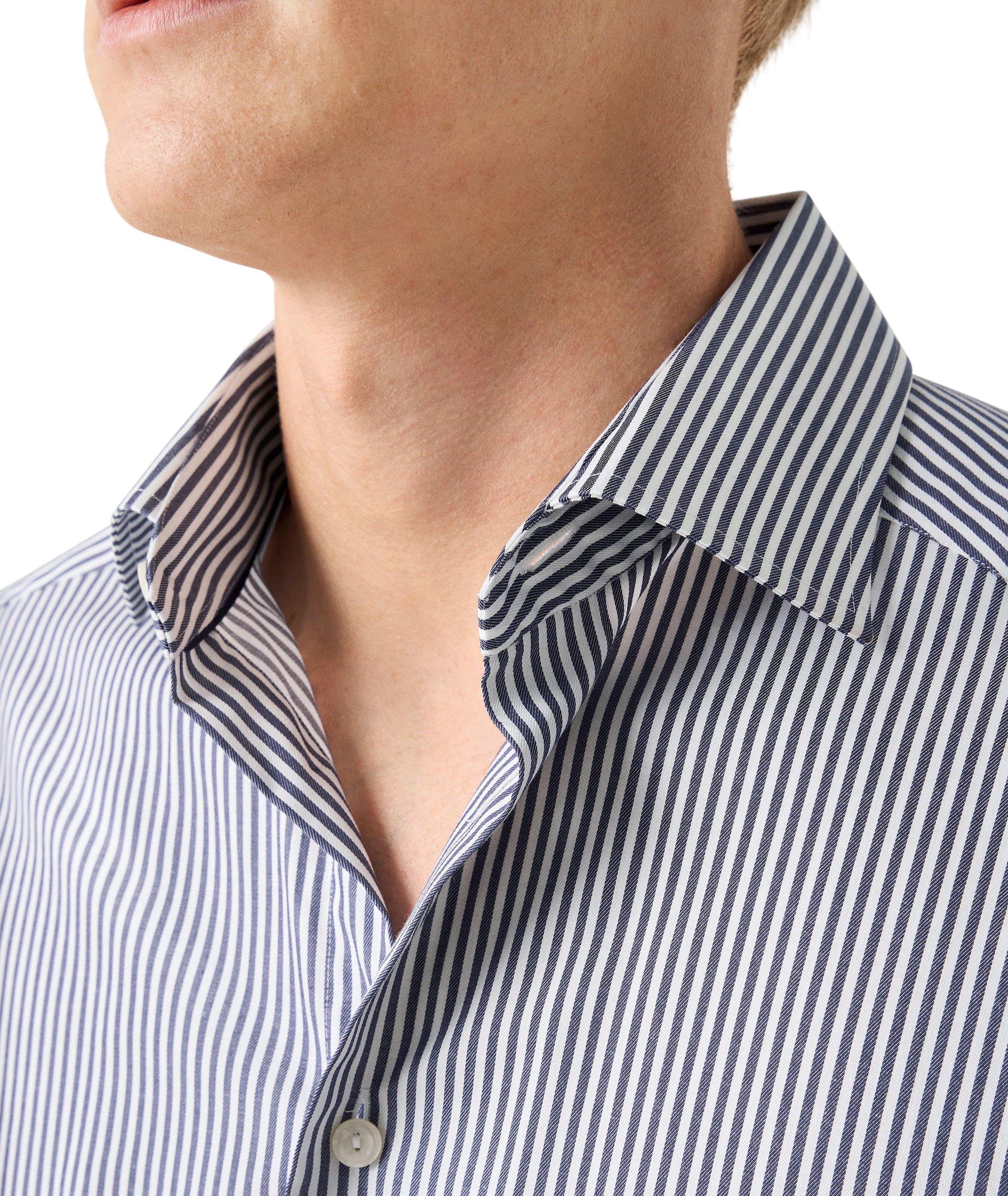 Contemporary-Fit Striped Cotton-Blend Dress Shirt image 4