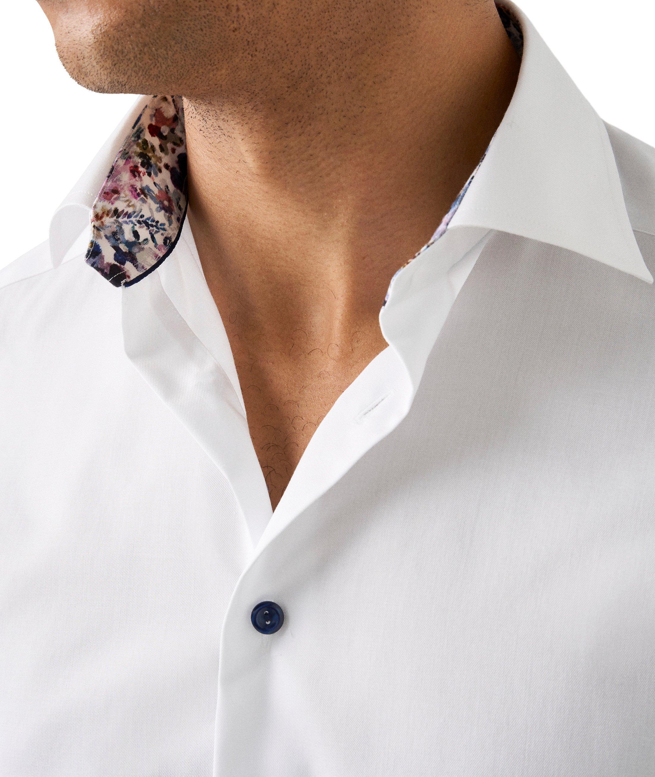 Contemporary-Fit Floral Effect Twill Dress Shirt image 3