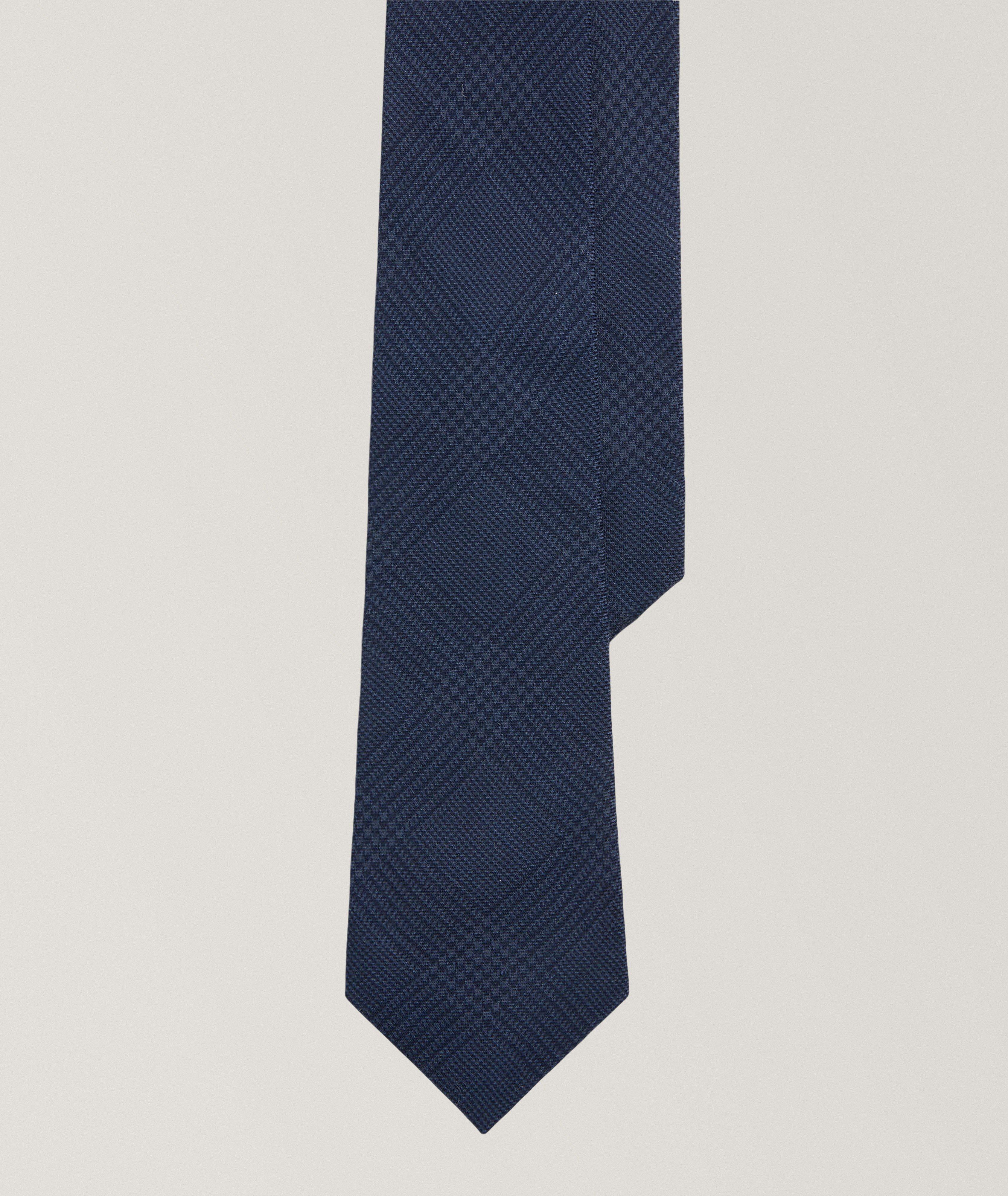 Glen Plaid Cashmere-Silk Tie  image 0