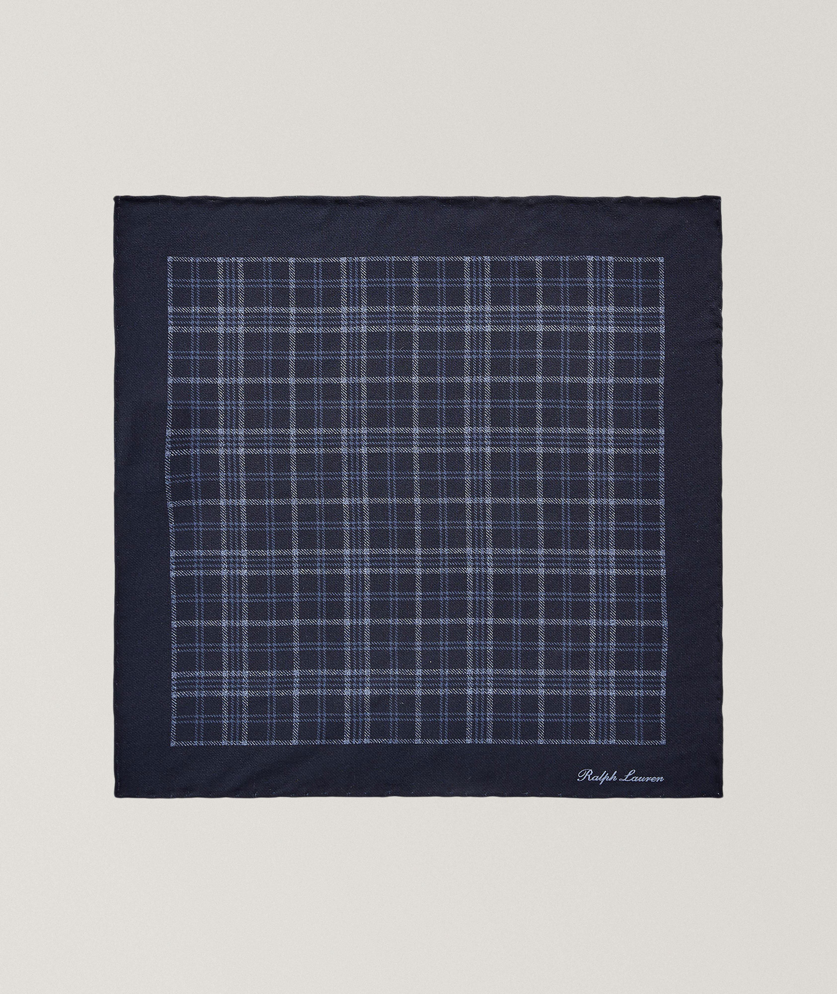 Tonal Plaid Crepe Pocket Square image 0