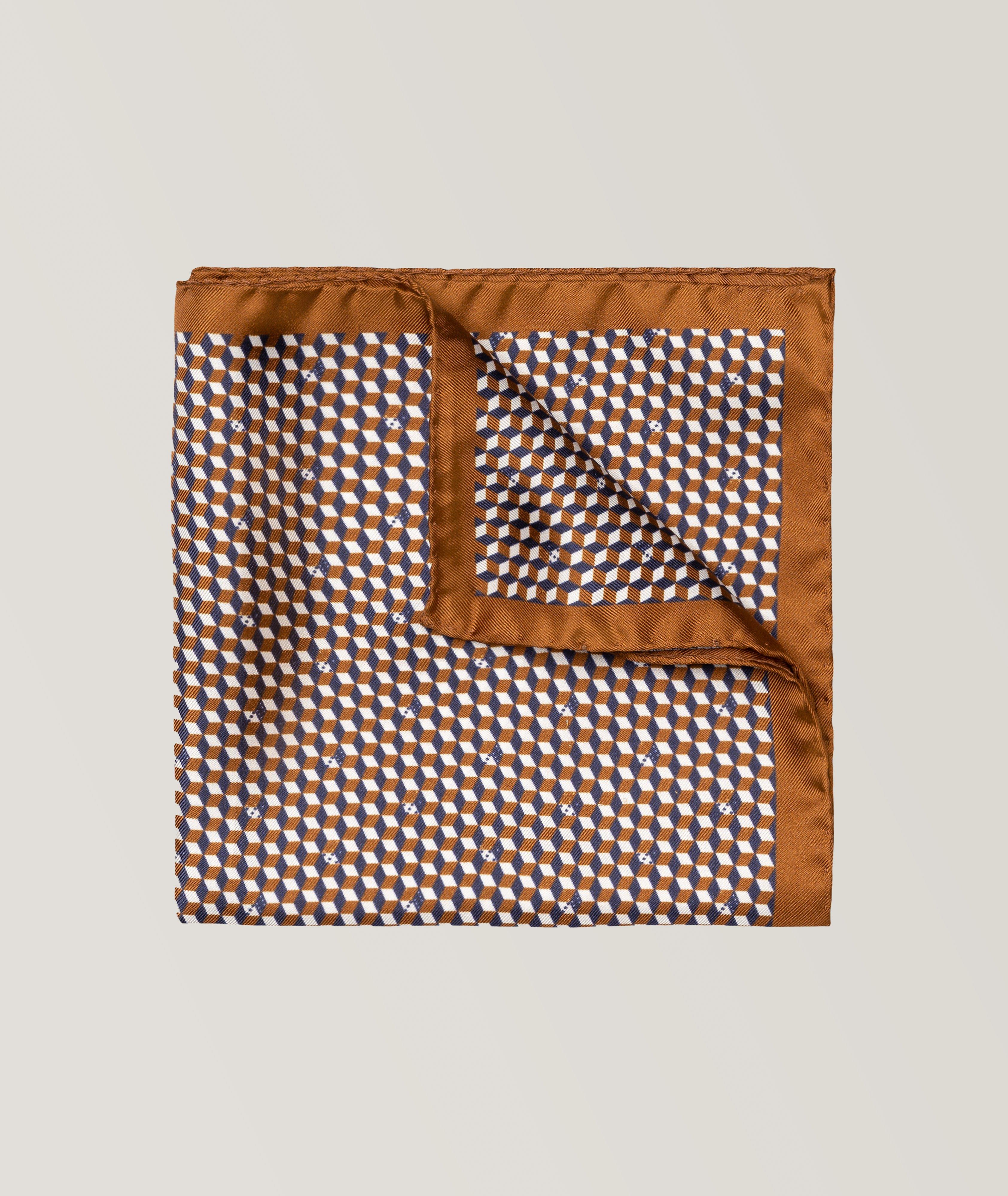 Geometric Silk Pocket Square image 0