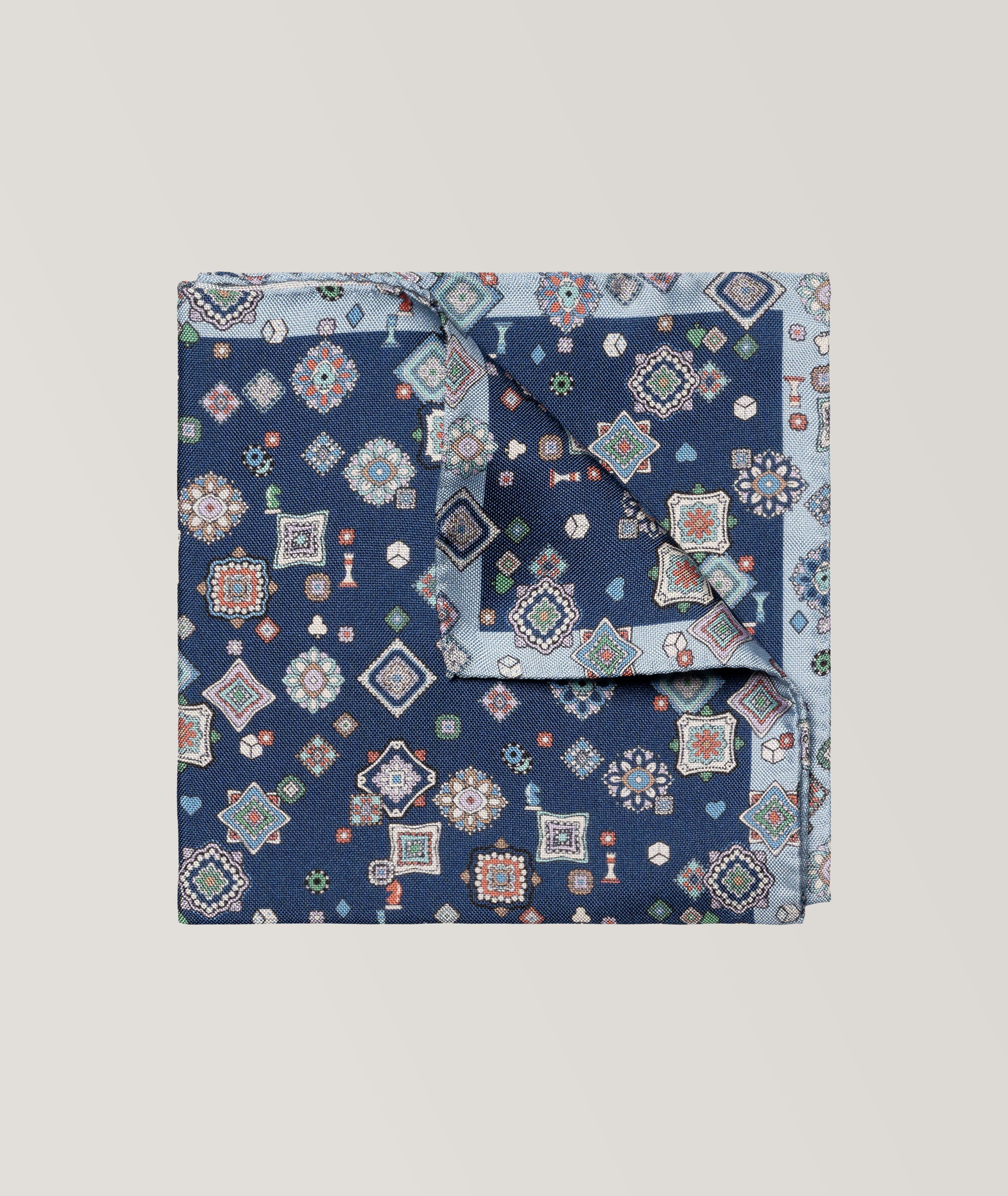 Geometric Silk Pocket Square image 0