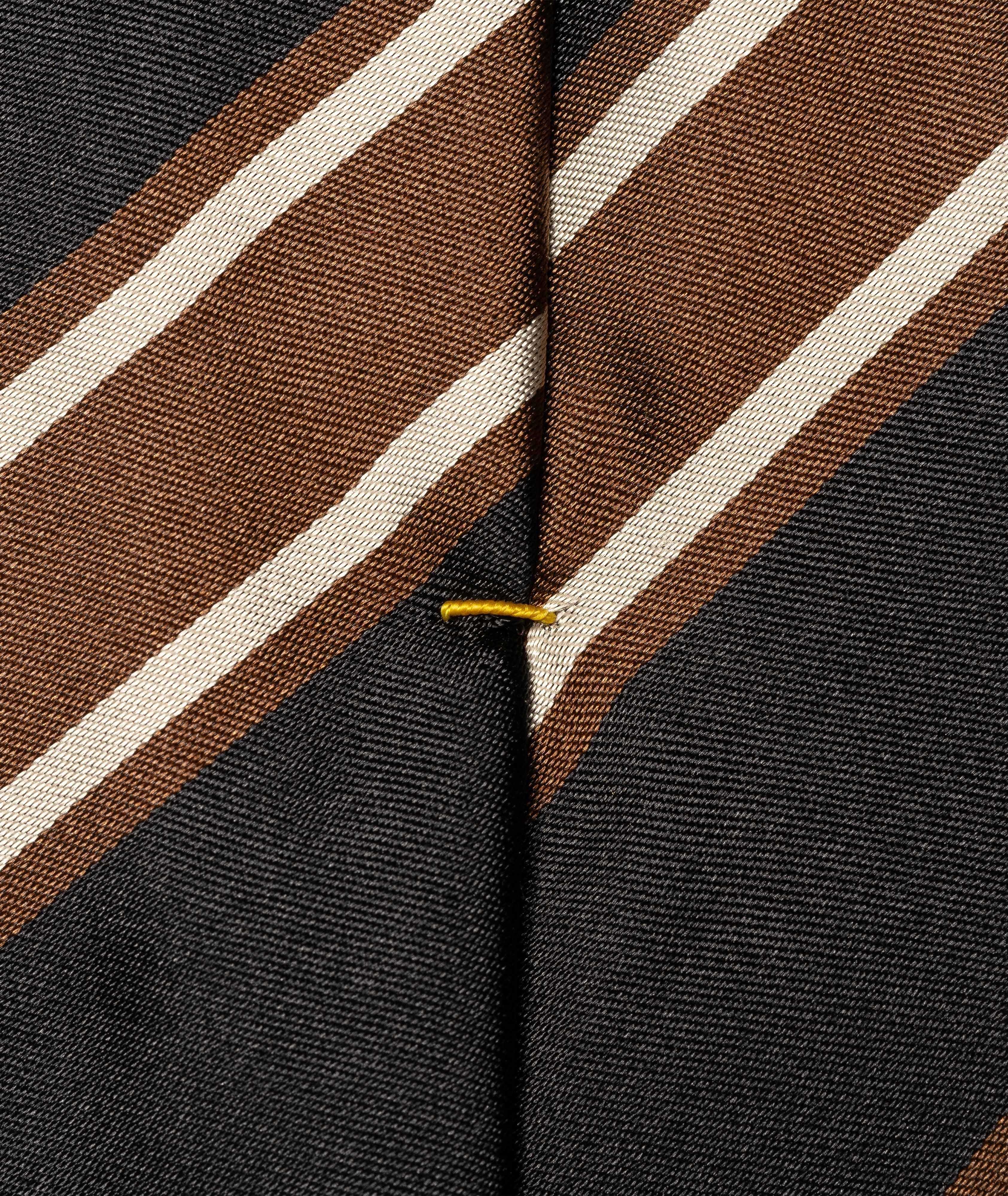 Striped Woven Silk Tie image 1