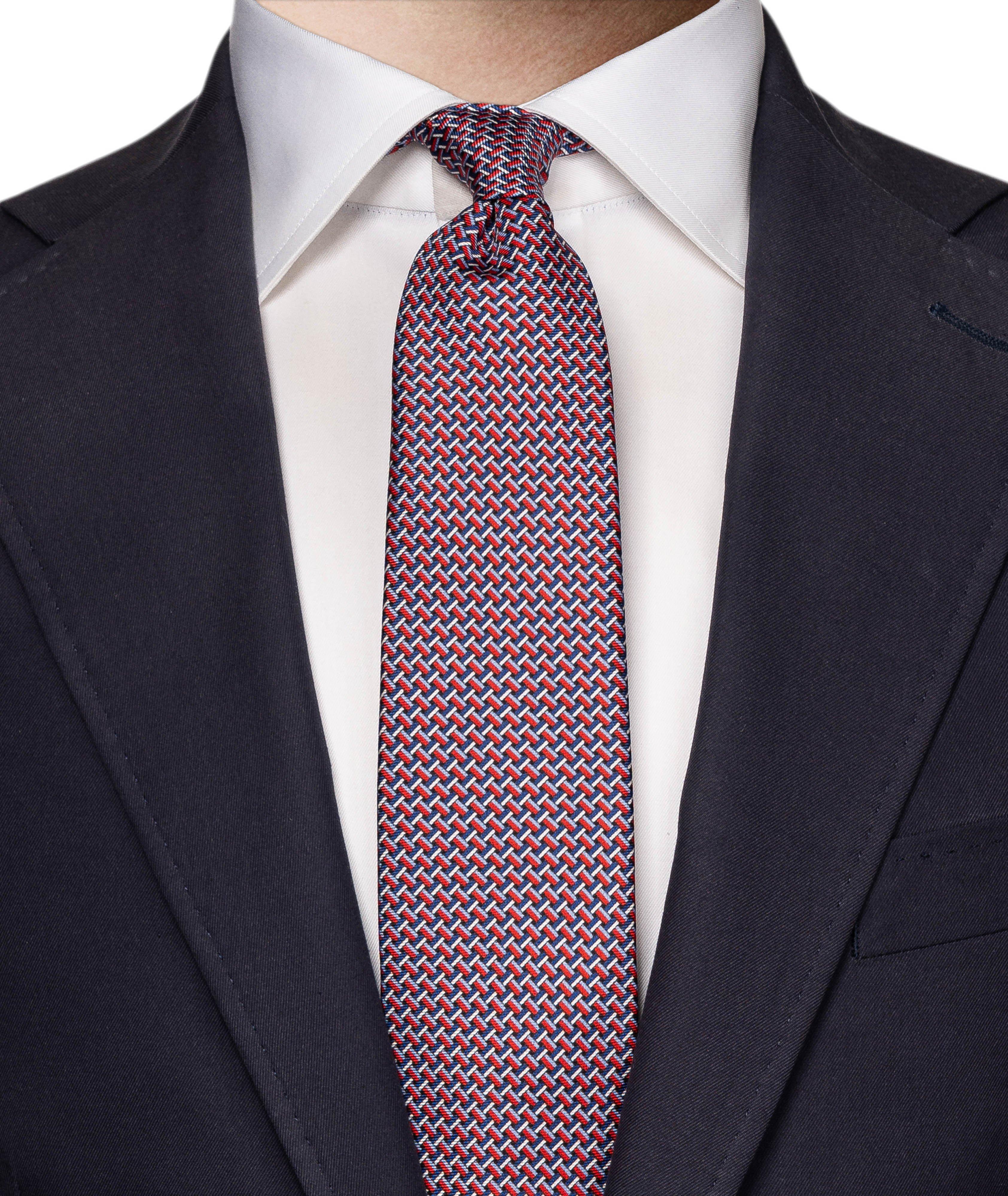 Geometric Silk Tie image 2