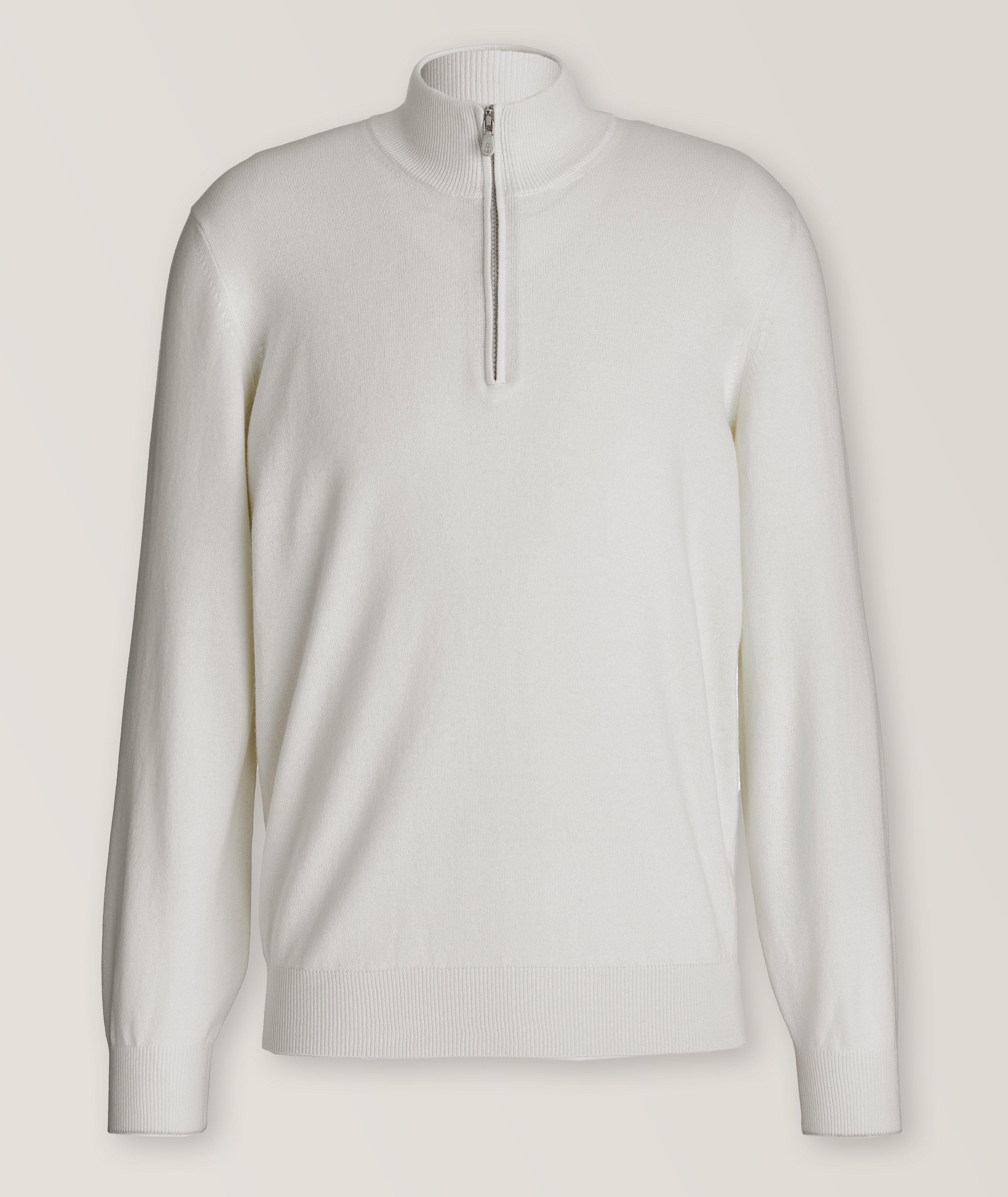 Quarter-Zip Cashmere Sweater