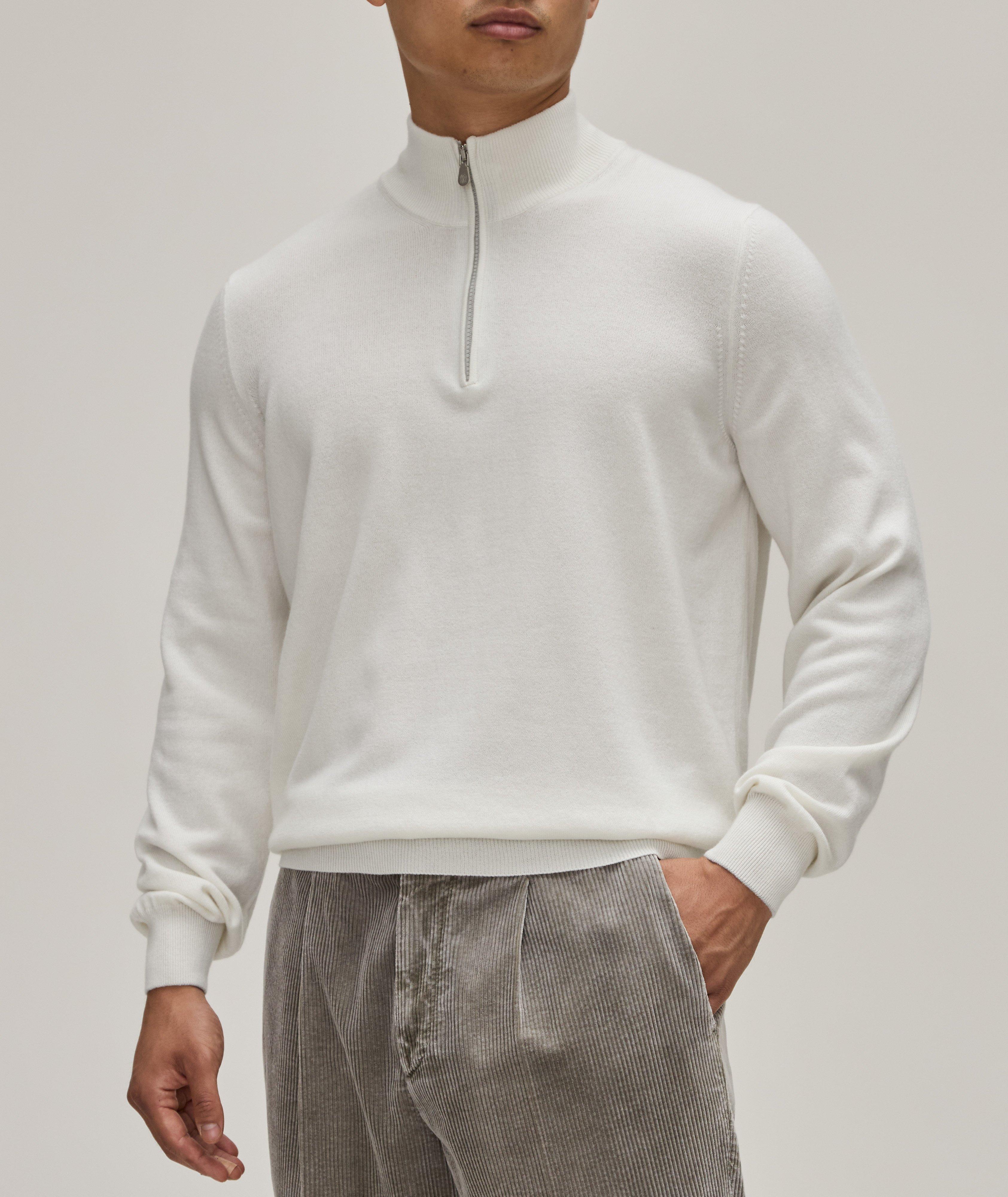 Quarter-Zip Cashmere Sweater