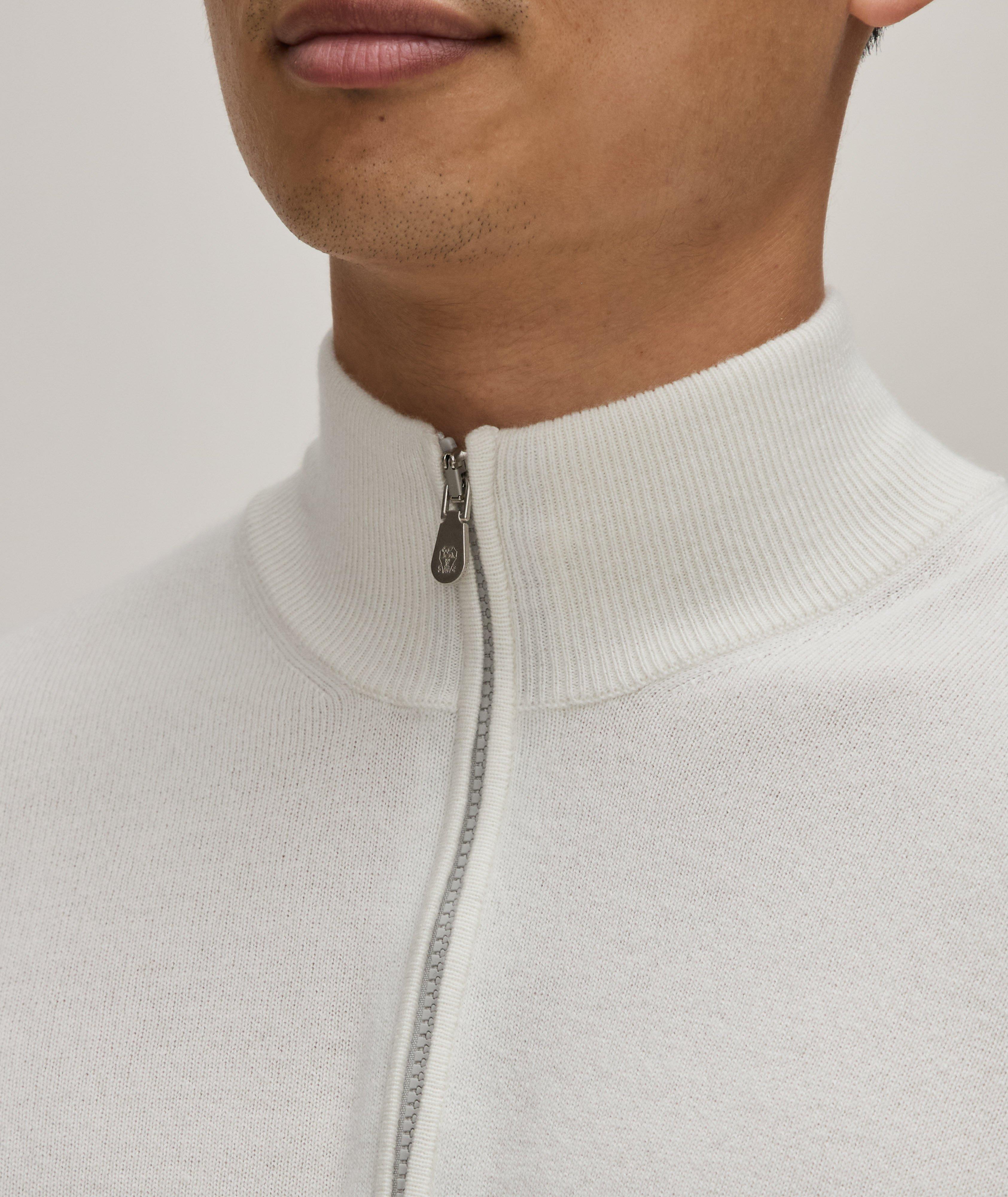 Quarter-Zip Cashmere Sweater