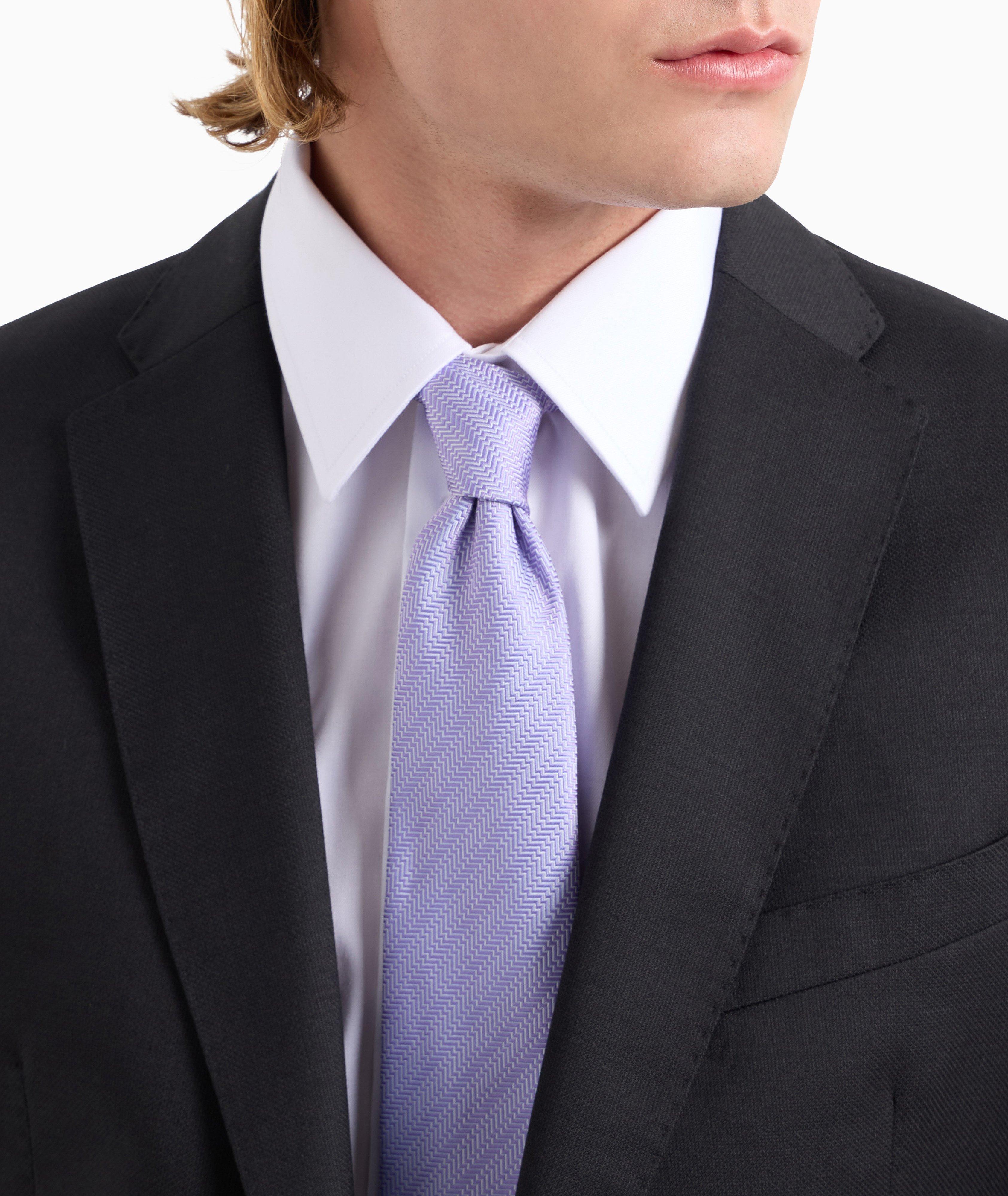 Jacquard Op-Art Motif Silk Tie image 2