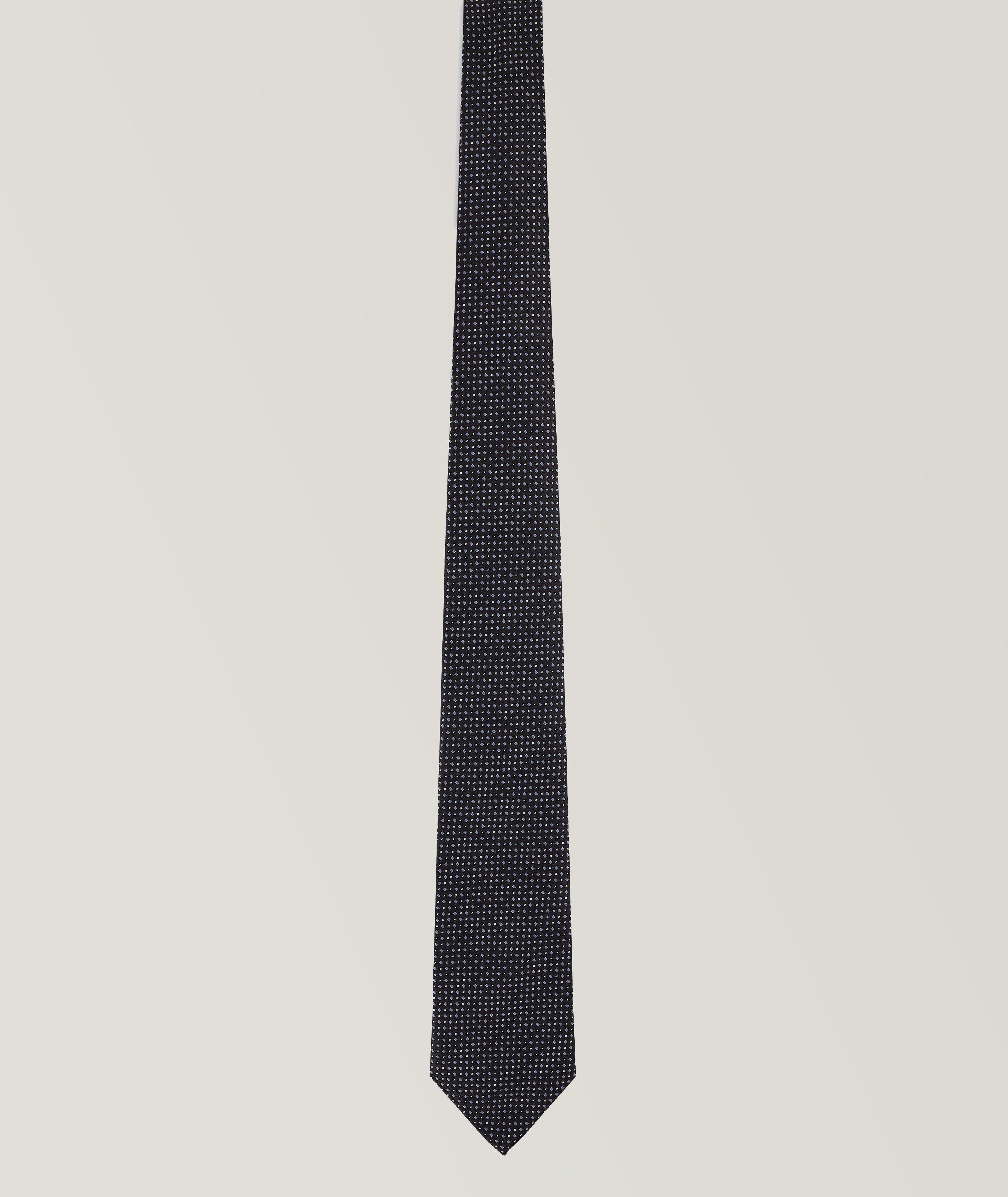 Jacquard Op-Art Silk Tie image 0