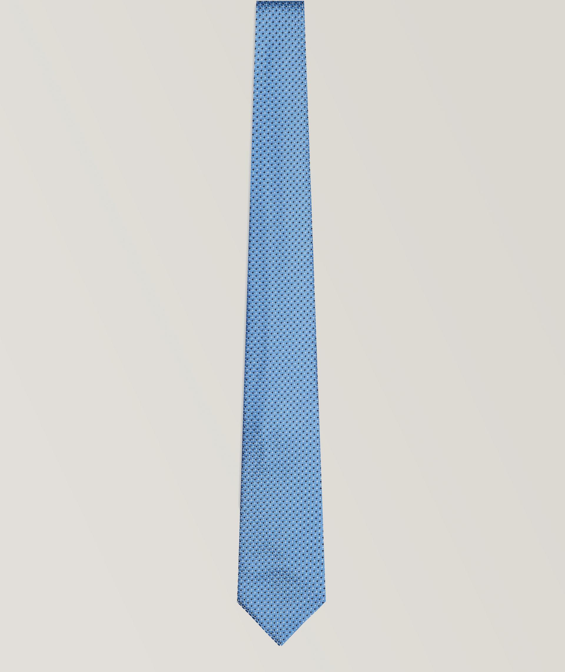 Jacquard Micro Motif Silk Tie image 0