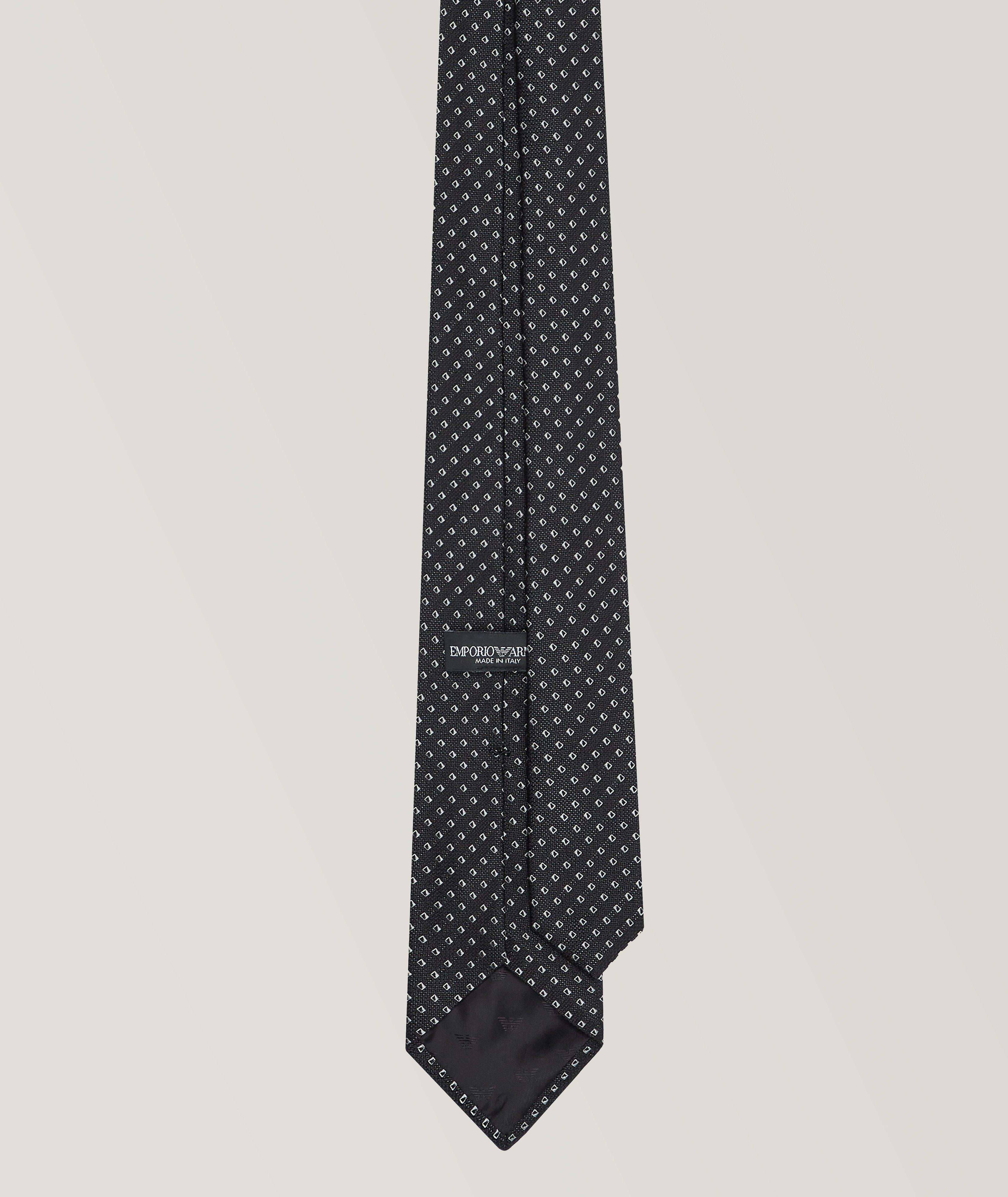 Jacquard Micro Check Silk Tie image 1