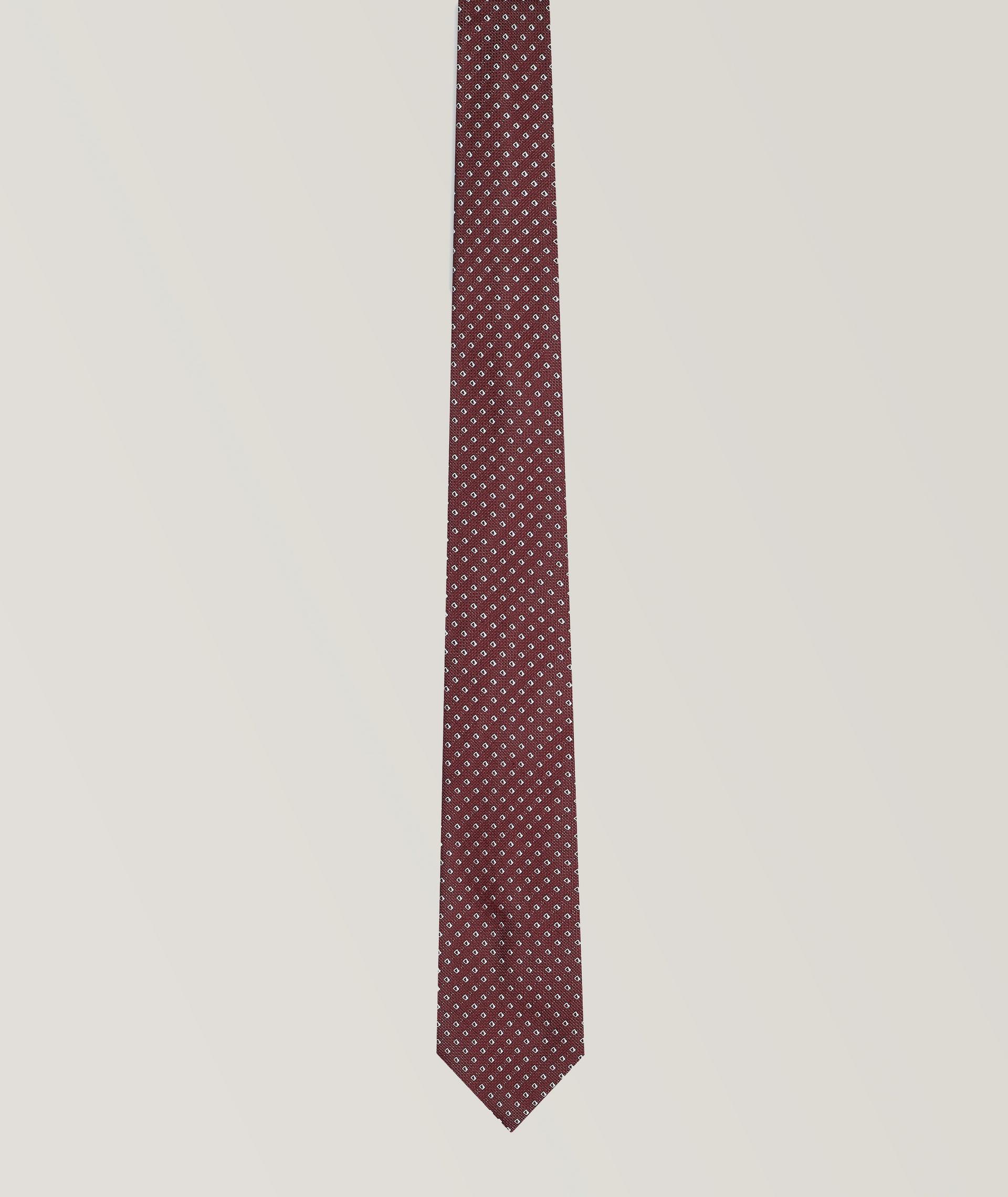 Jacquard Micro Check Silk Tie image 0