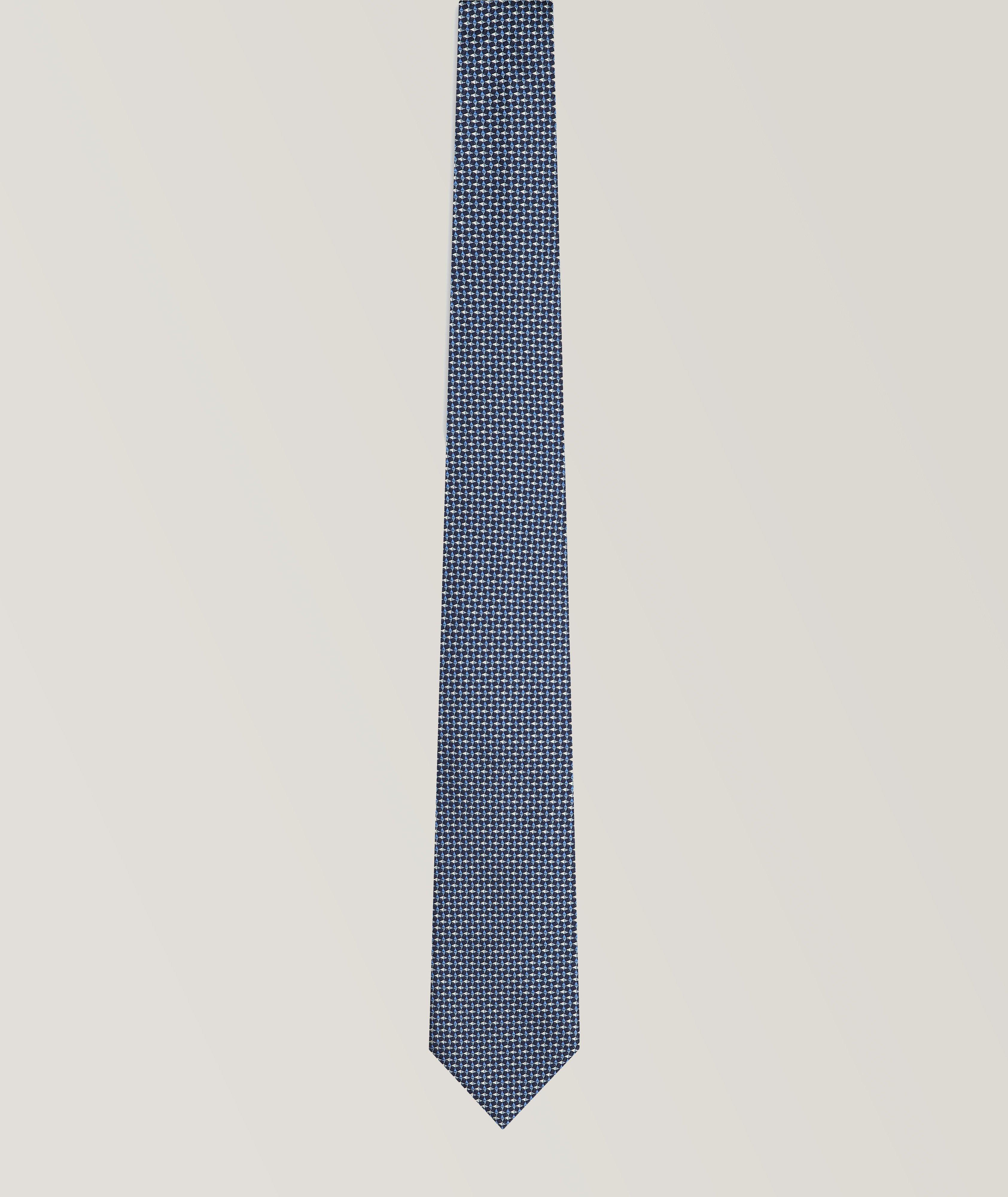 Jacquard Op-Art Silk Tie image 0