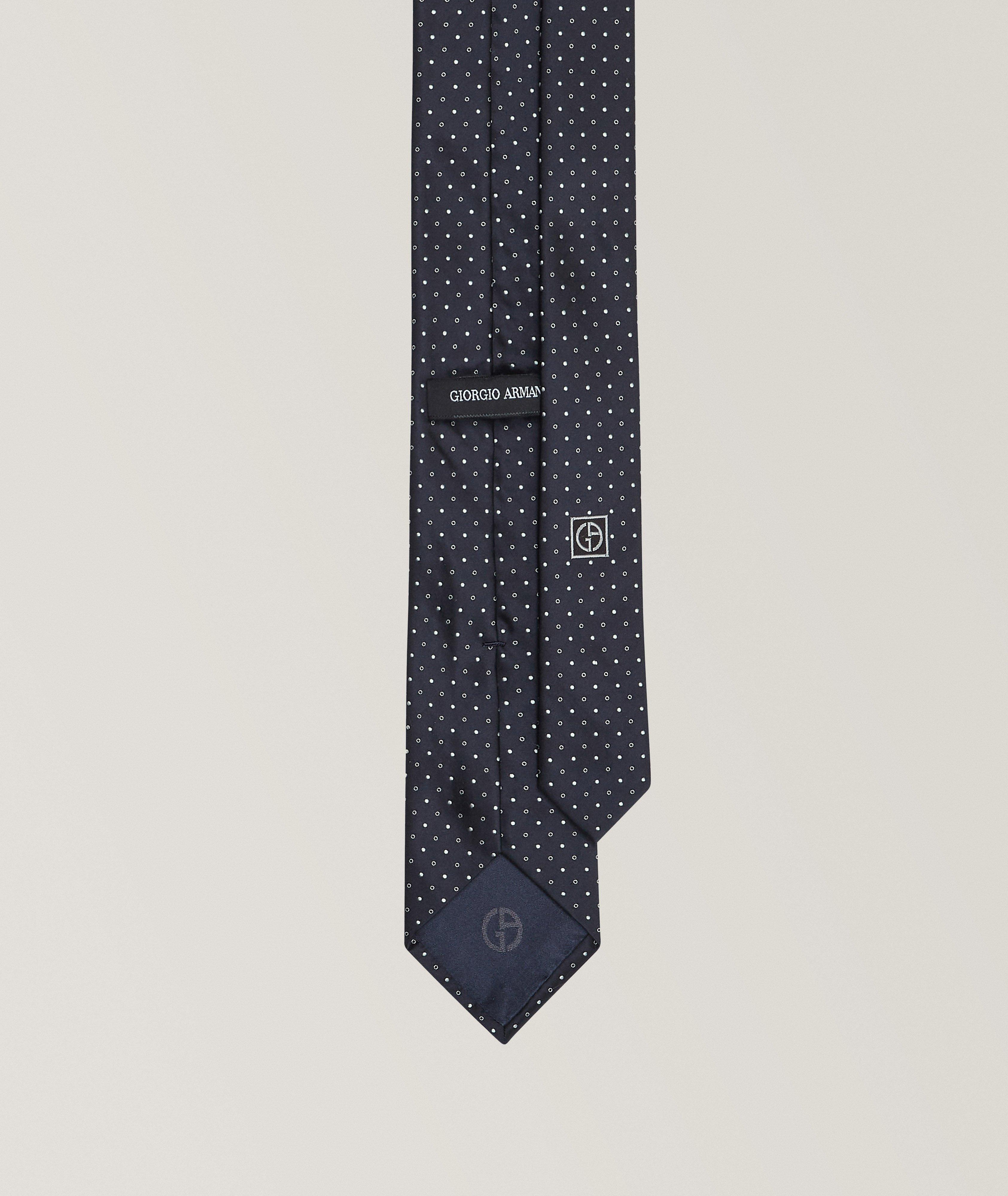 Jacquard Polka Dot Silk Tie image 1