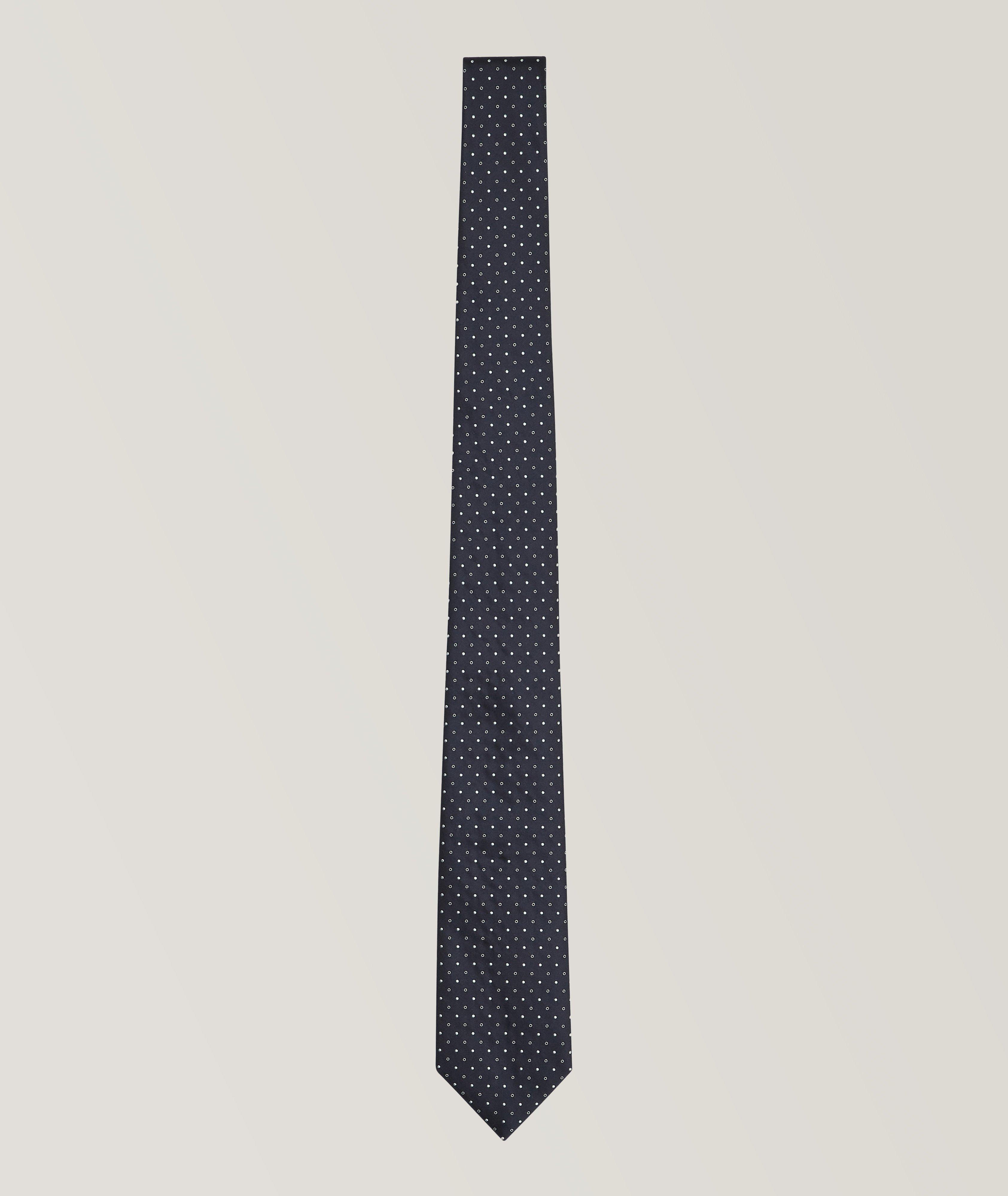 Jacquard Polka Dot Silk Tie image 0