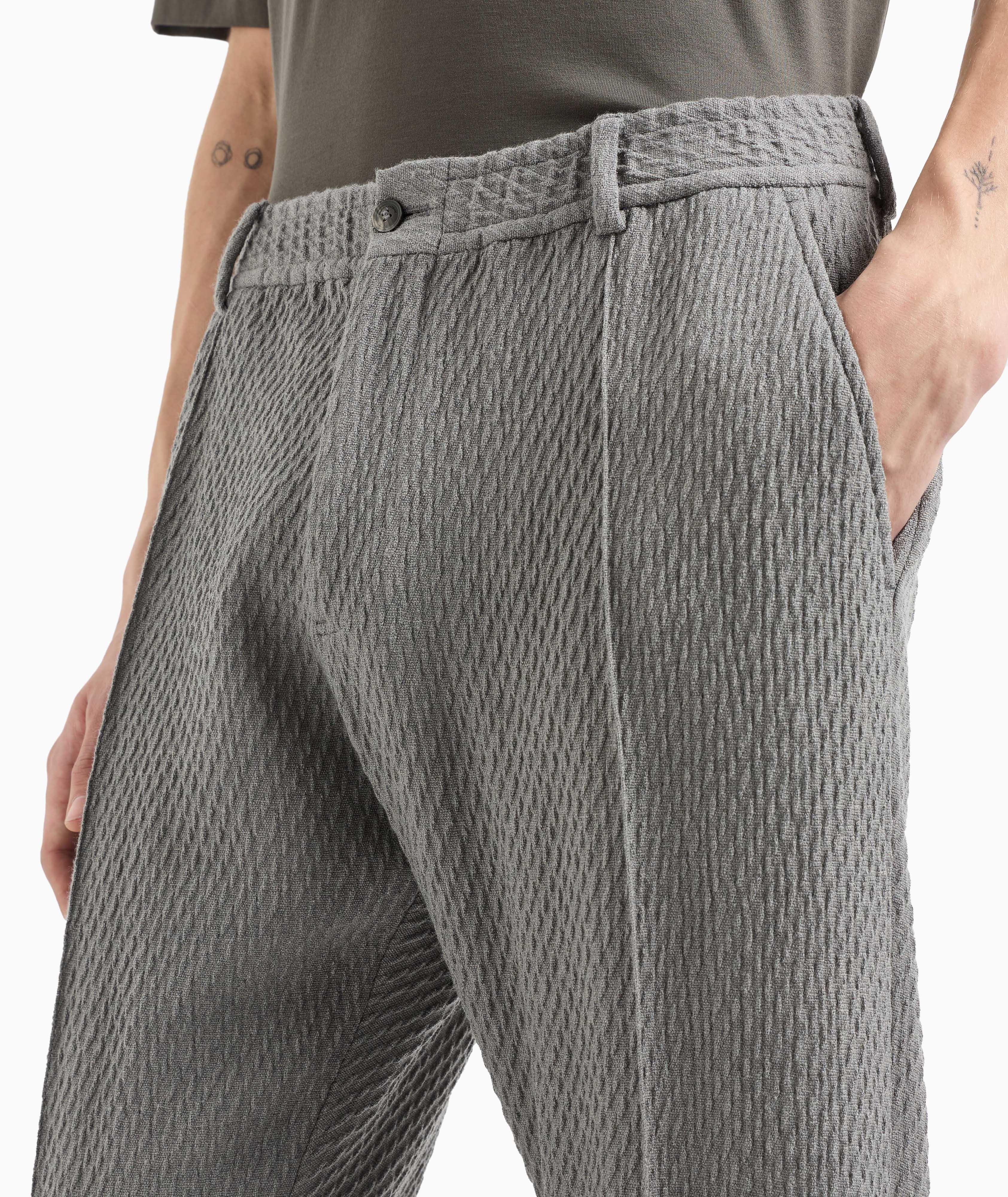 Stretch-Virgin Wool Jersey Chinos image 1