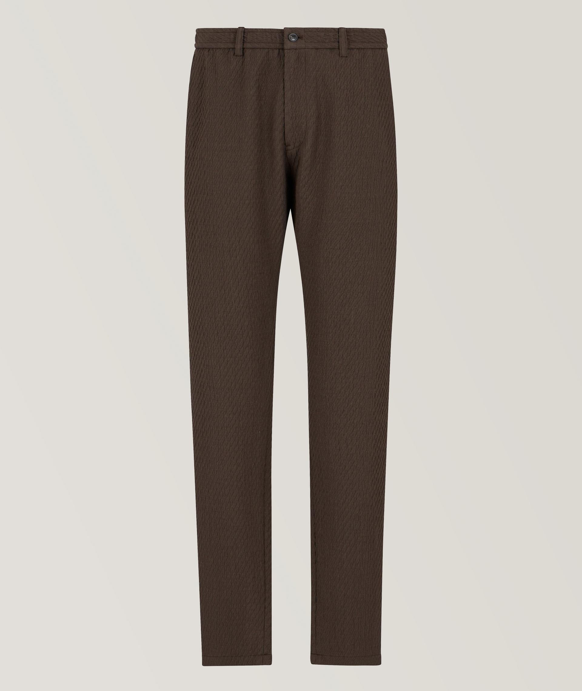 Pantalon en laine vierge extensible texturée image 0
