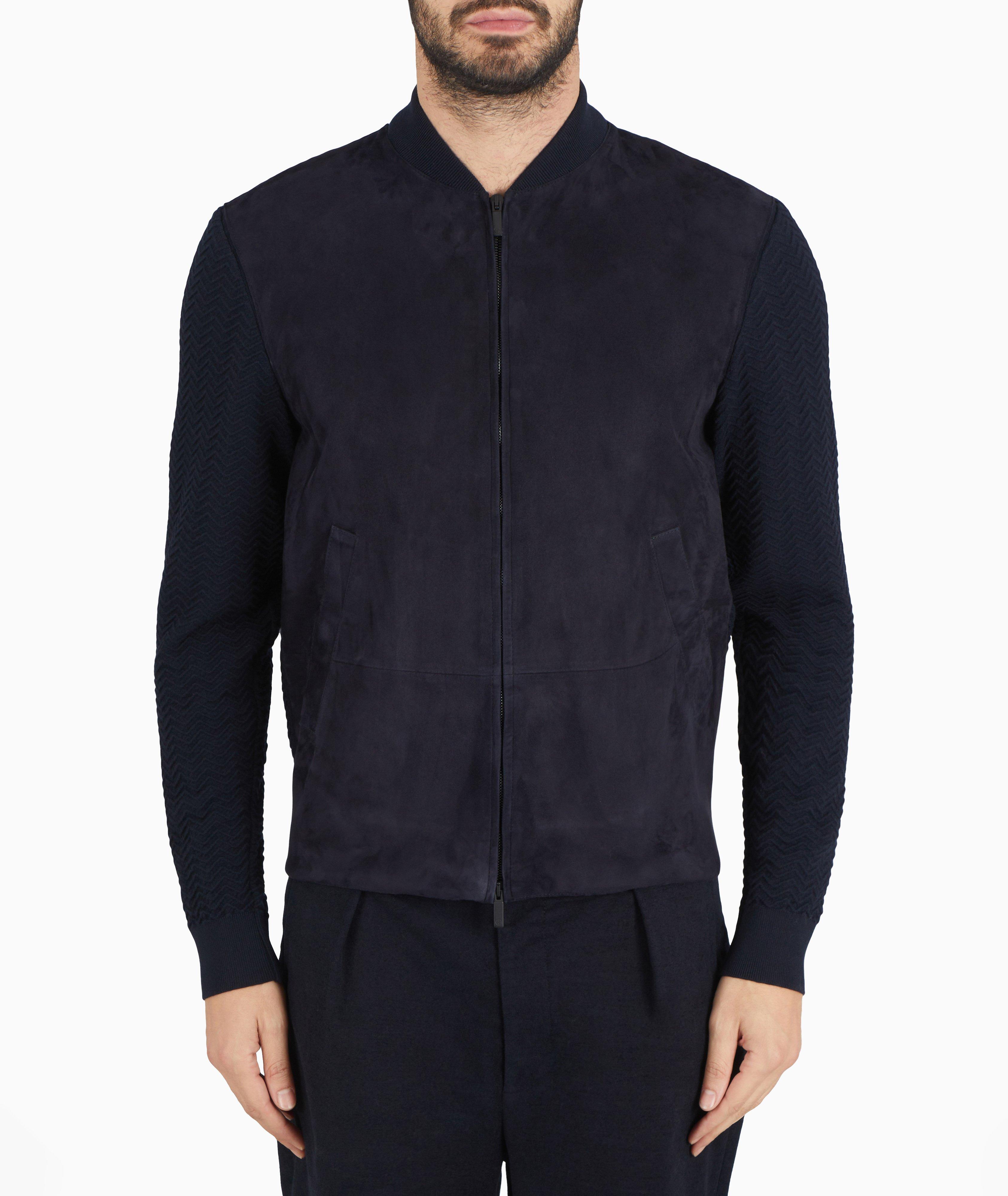 Lambskin Suede & Cashmere-Blend Blouson image 2