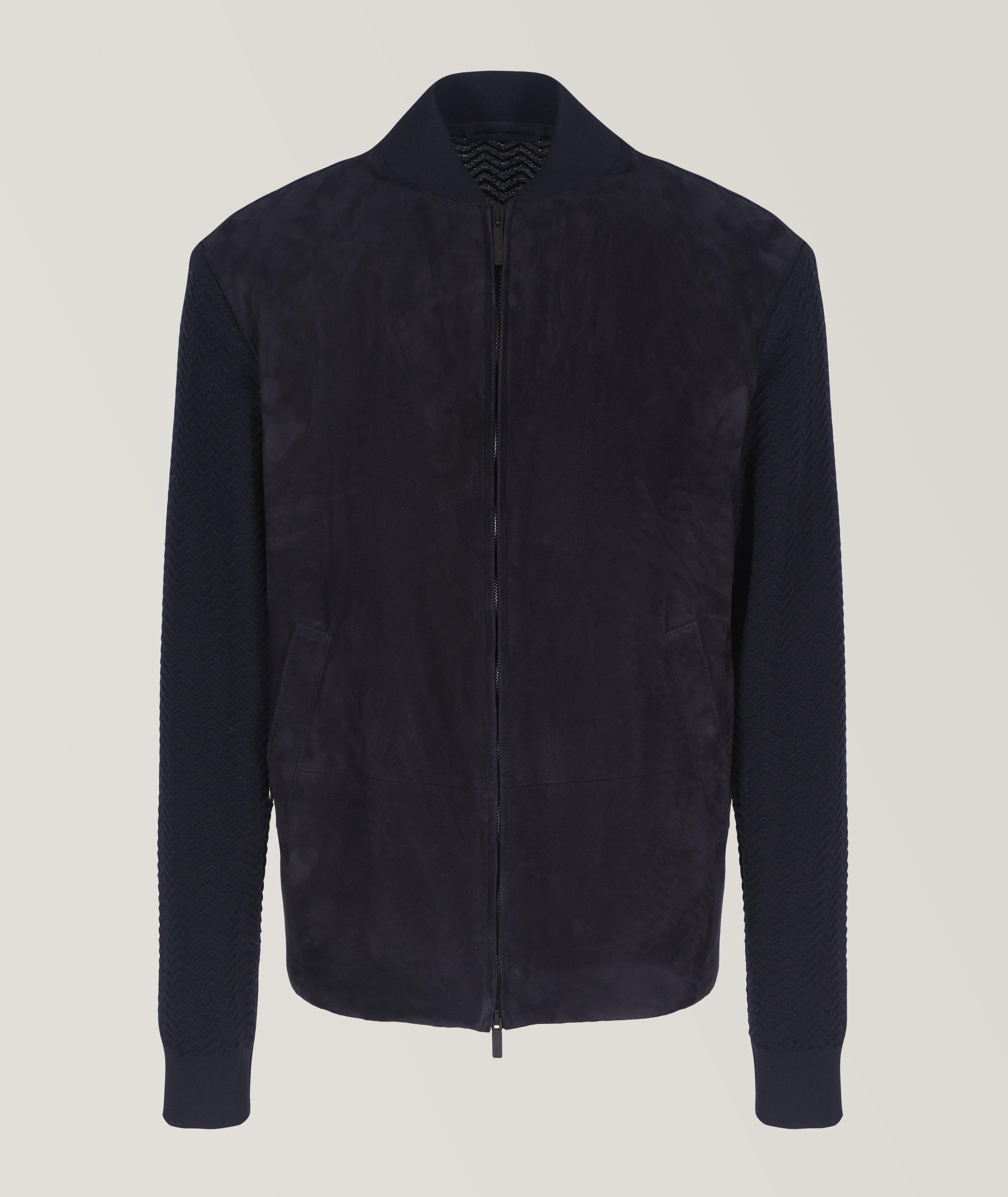 Lambskin Suede & Cashmere-Blend Blouson image 0