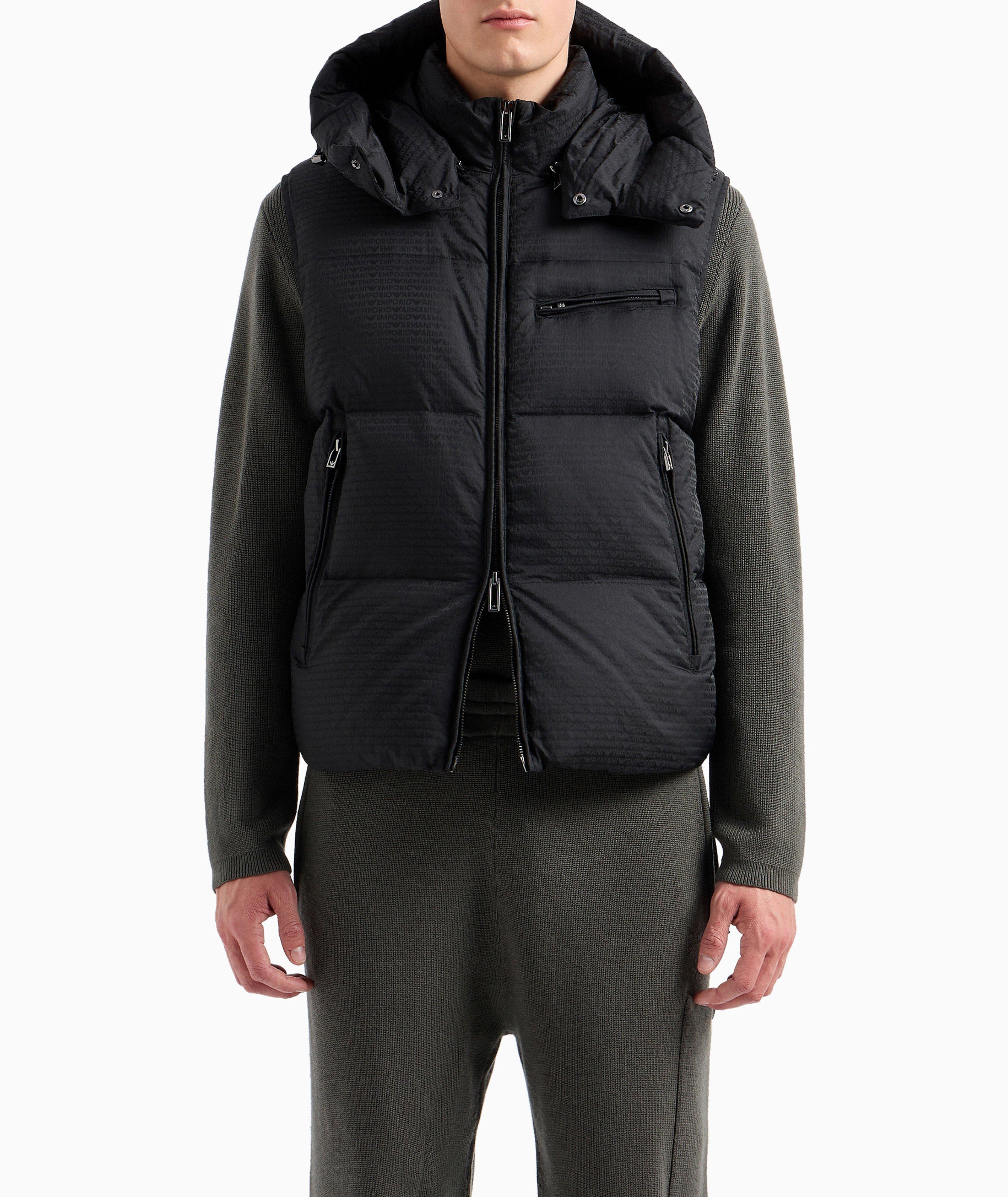 Jacquard Hooded Down Jacket image 1