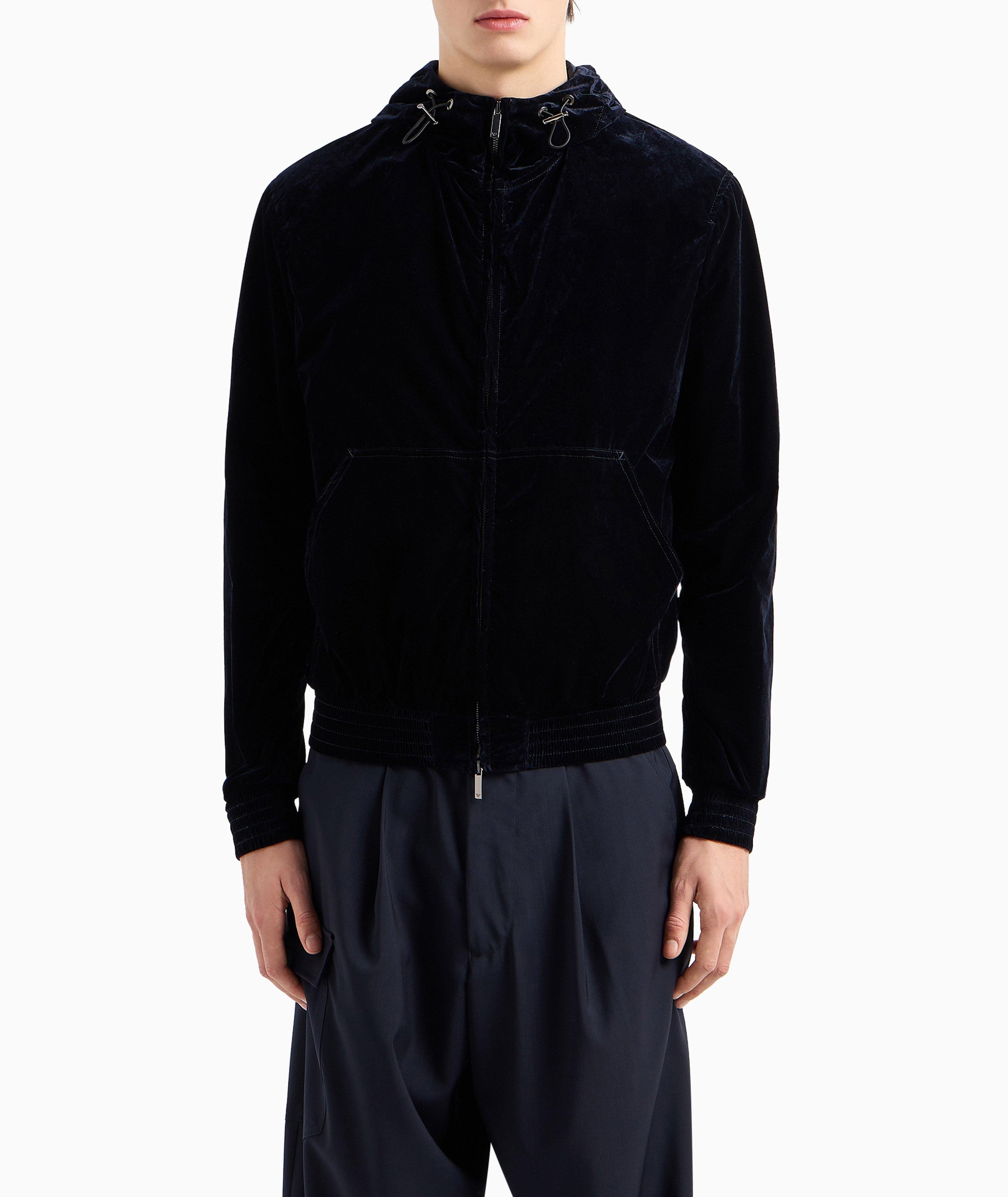 Flocked Hooded Blouson   image 1