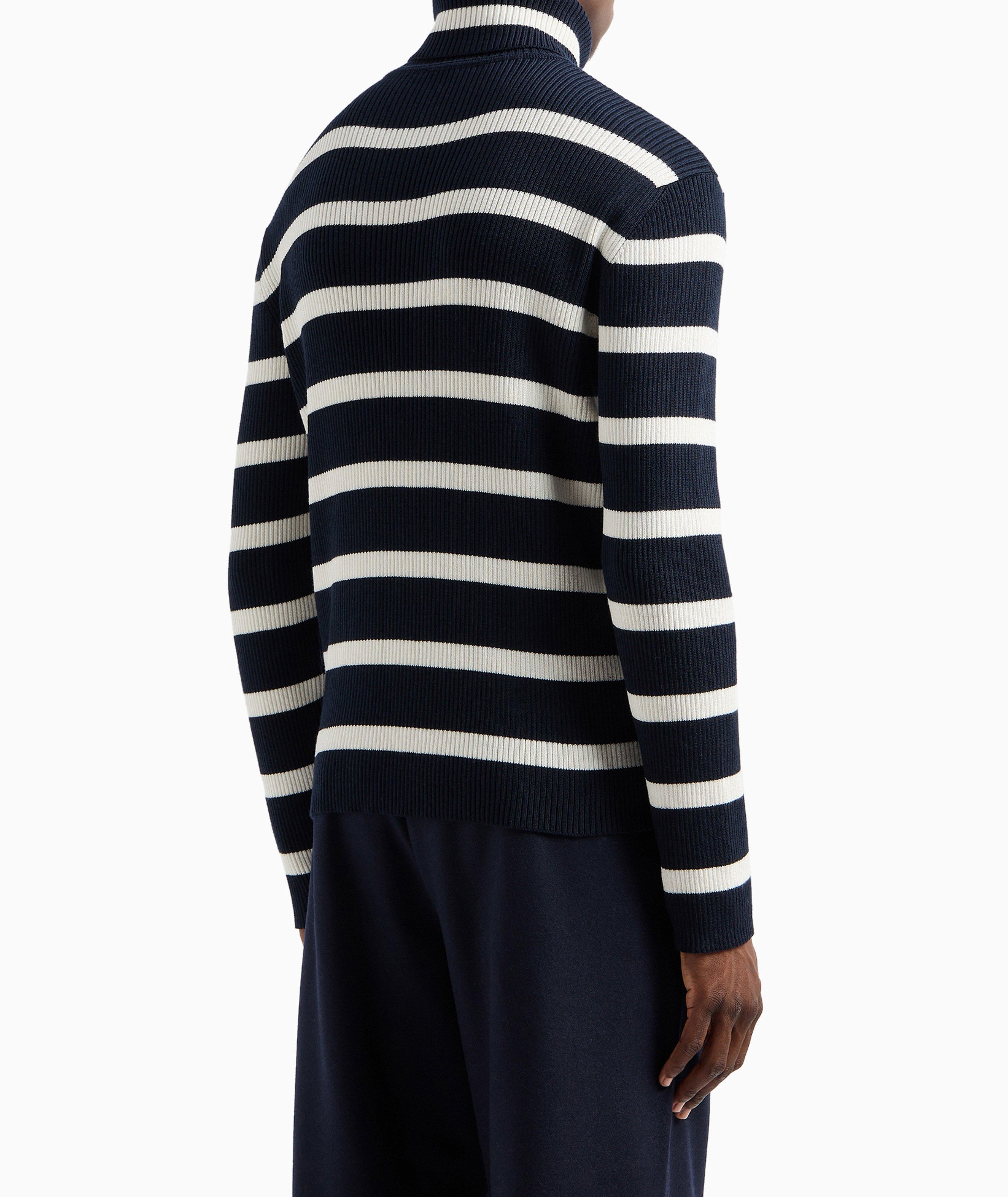 Striped Wool-Cotton Turtleneck image 2