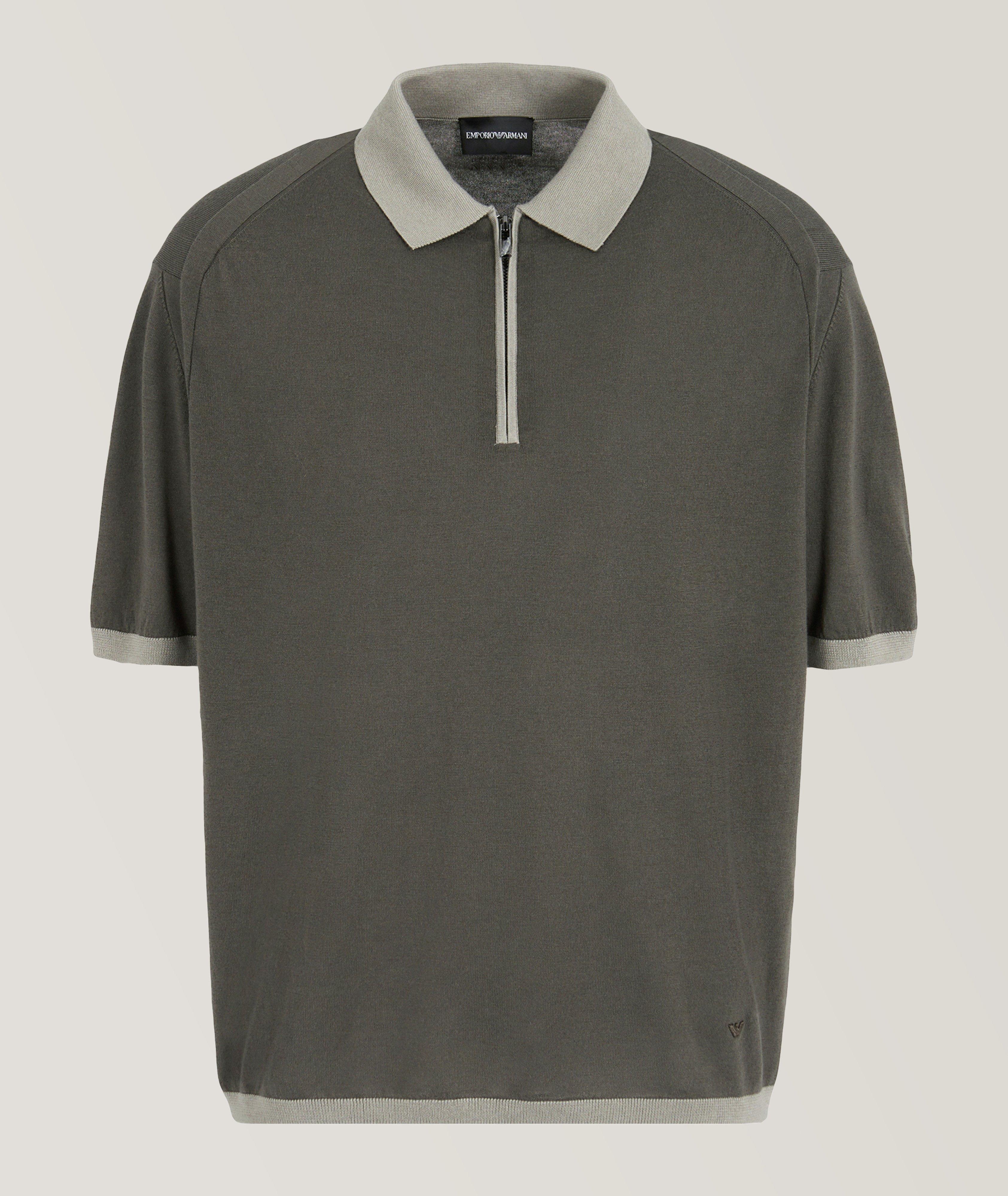 Lyocell-Blend Quarter-Zip Polo image 0