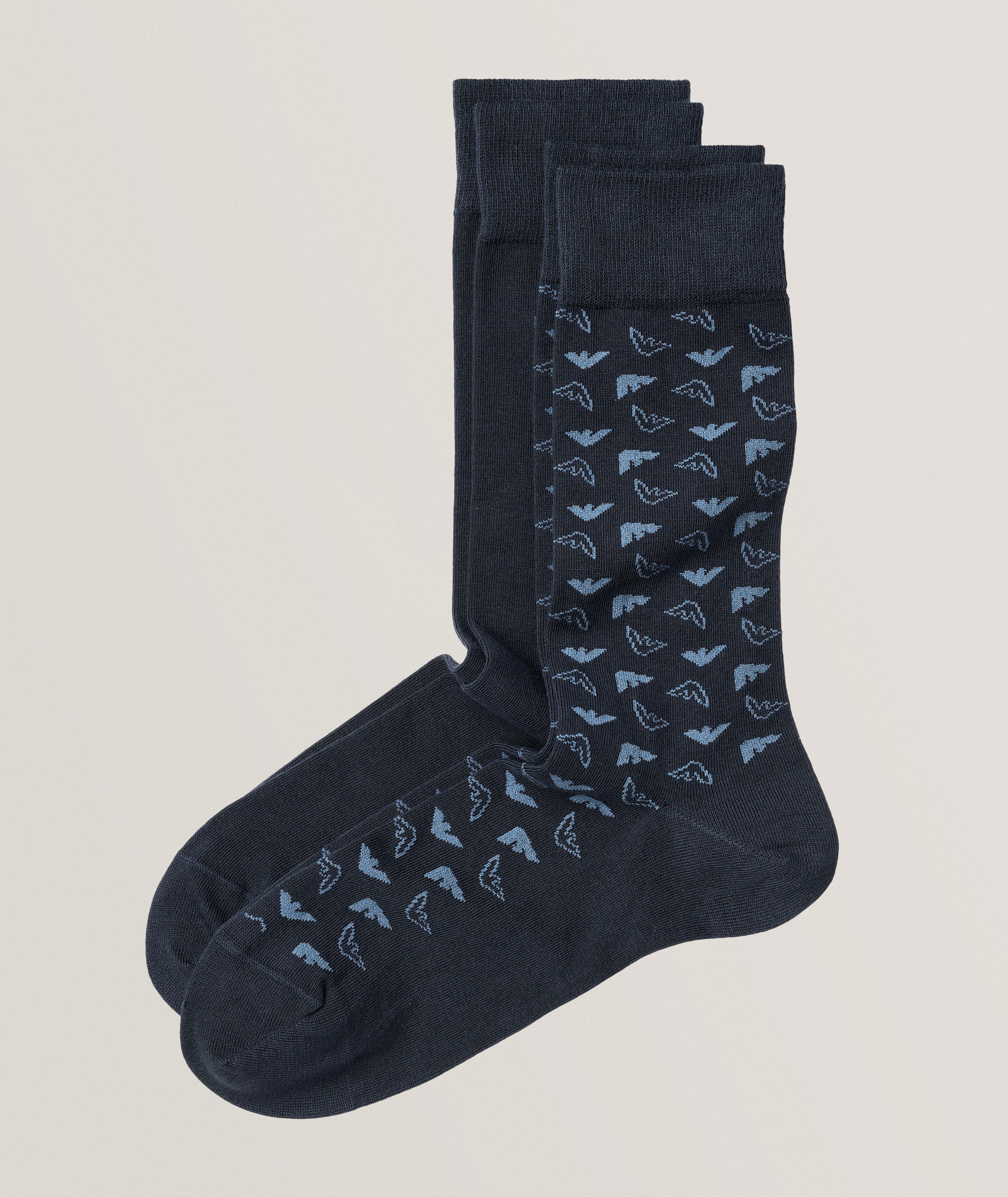 Two-Pack Stretch-Cotton Socks image 0