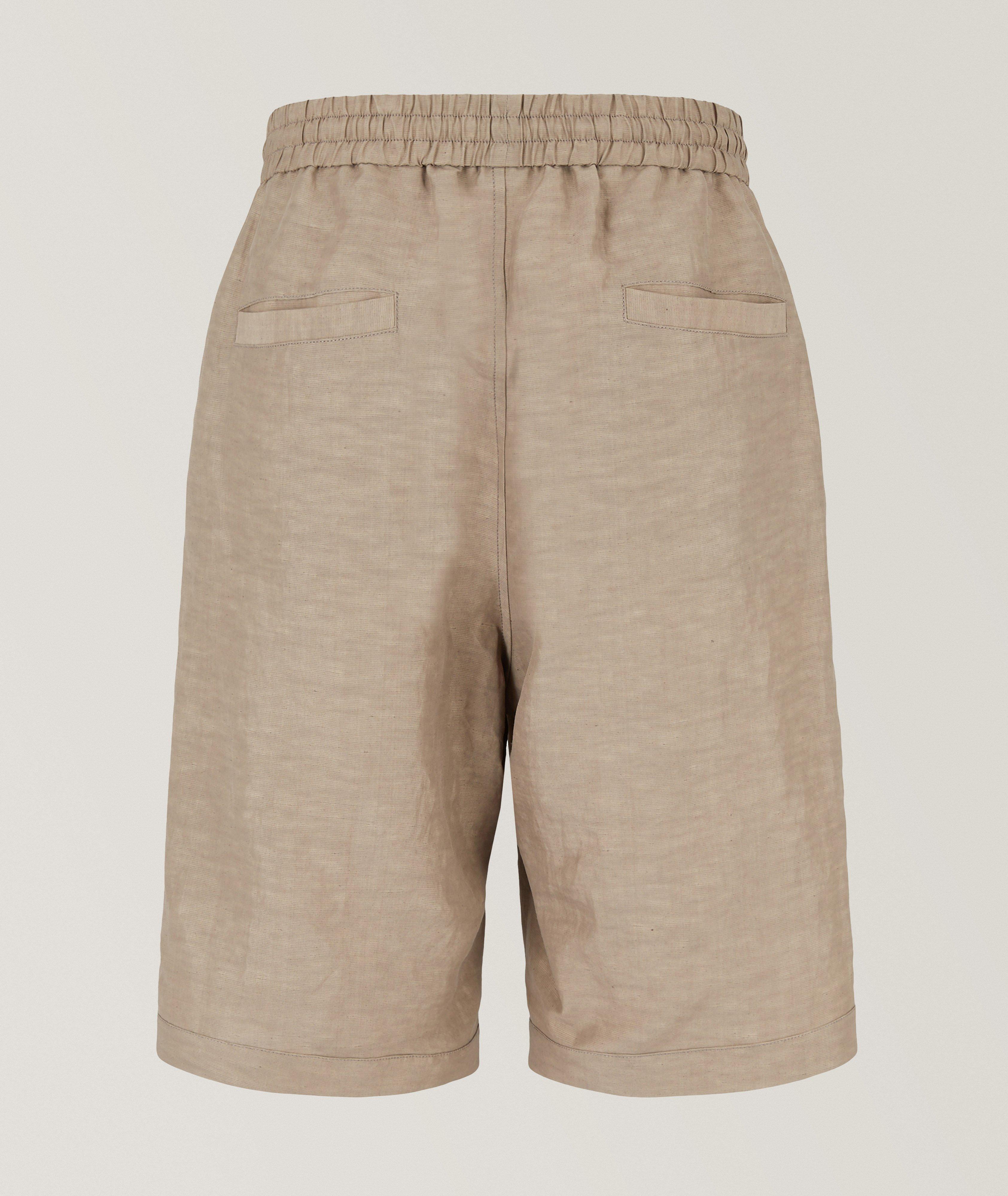 Linen-Blend Bermuda Shorts image 1