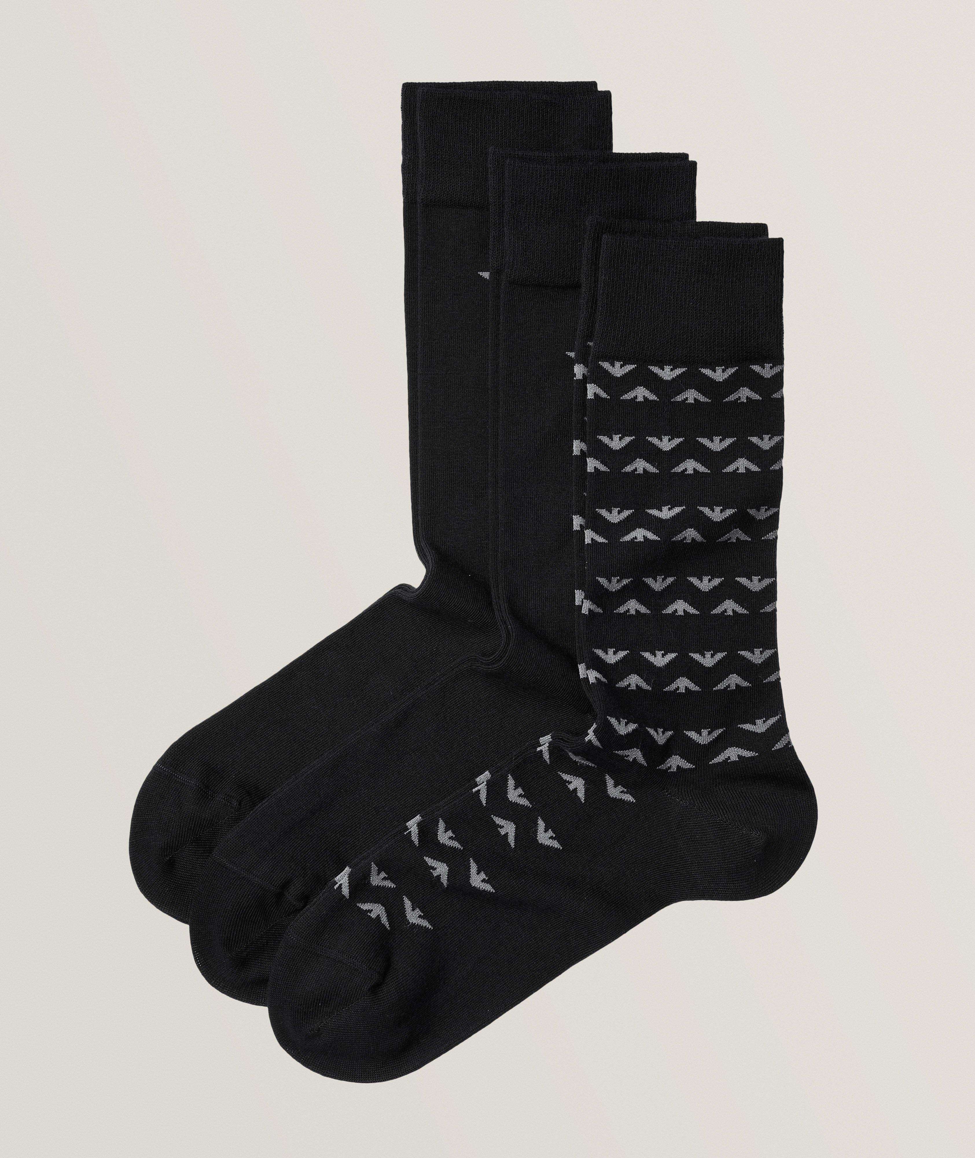 Ensemble de trois paires de chaussettes en coton extensible image 0